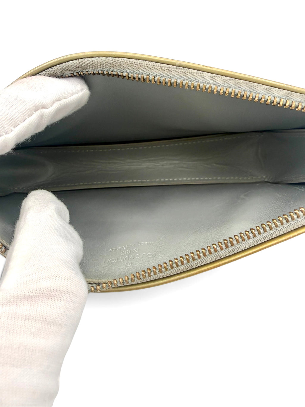 Louis Vuitton Vintage Vernis Lexington Pochette Sage Green Patent Leather