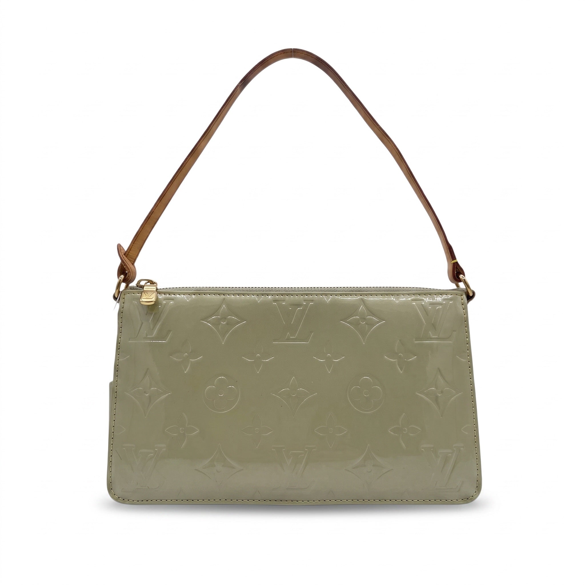 Louis Vuitton Vintage Vernis Lexington Pochette Sage Green Patent Leather
