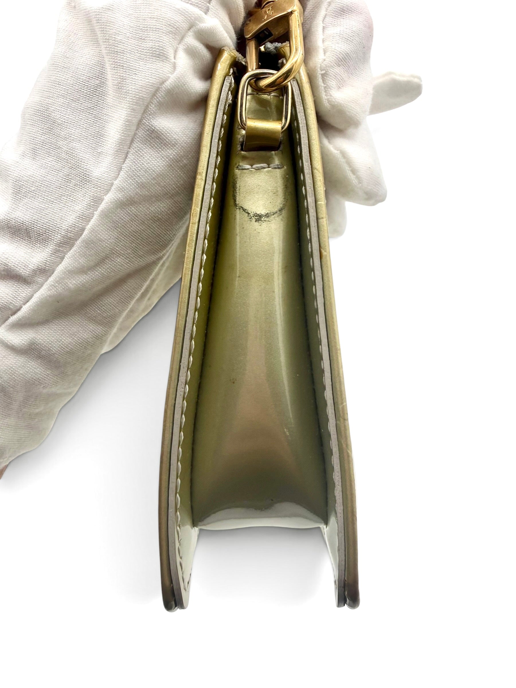 Louis Vuitton Vintage Vernis Lexington Pochette Sage Green Patent Leather