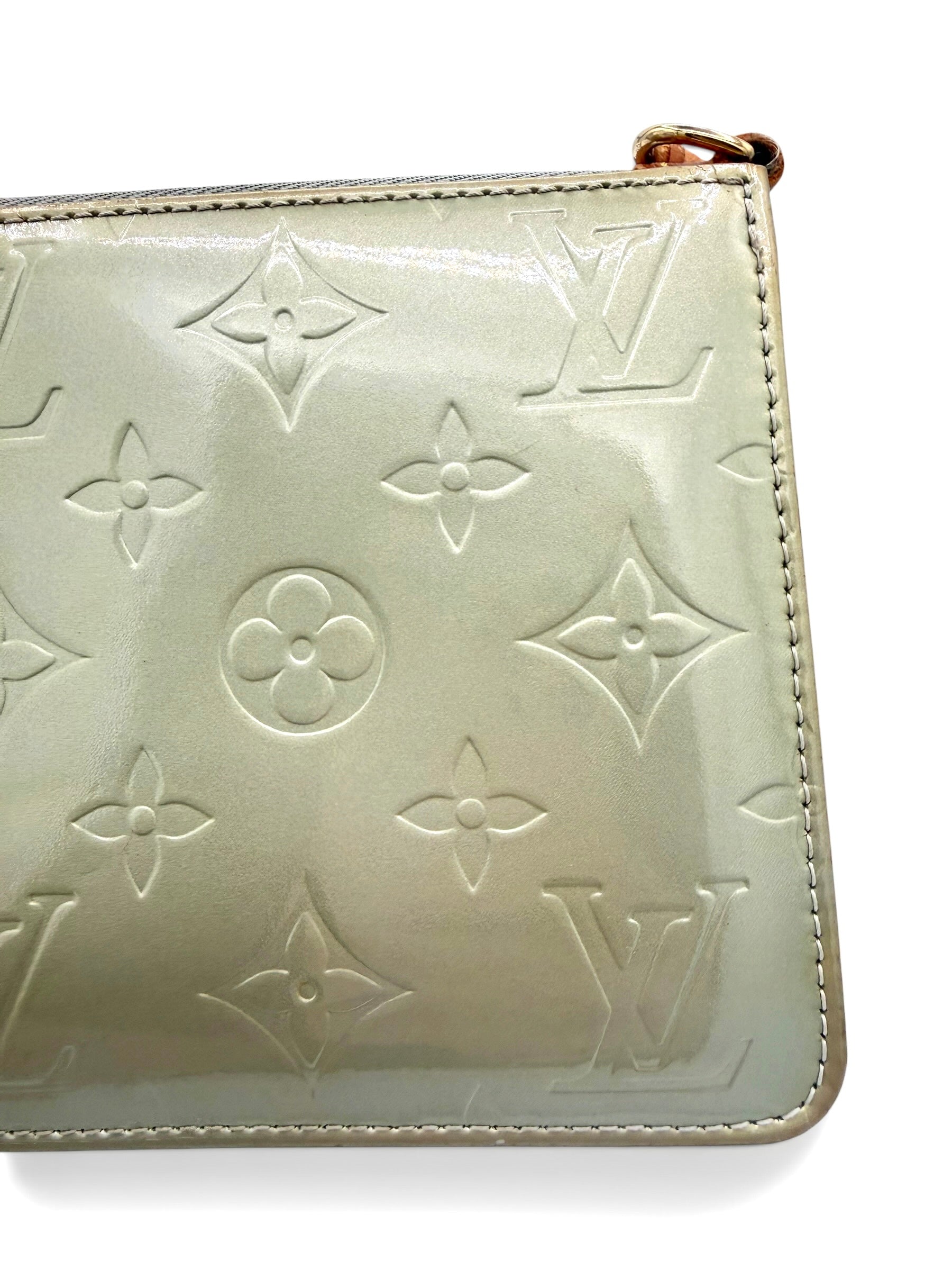 Louis Vuitton Vintage Vernis Lexington Pochette Sage Green Patent Leather