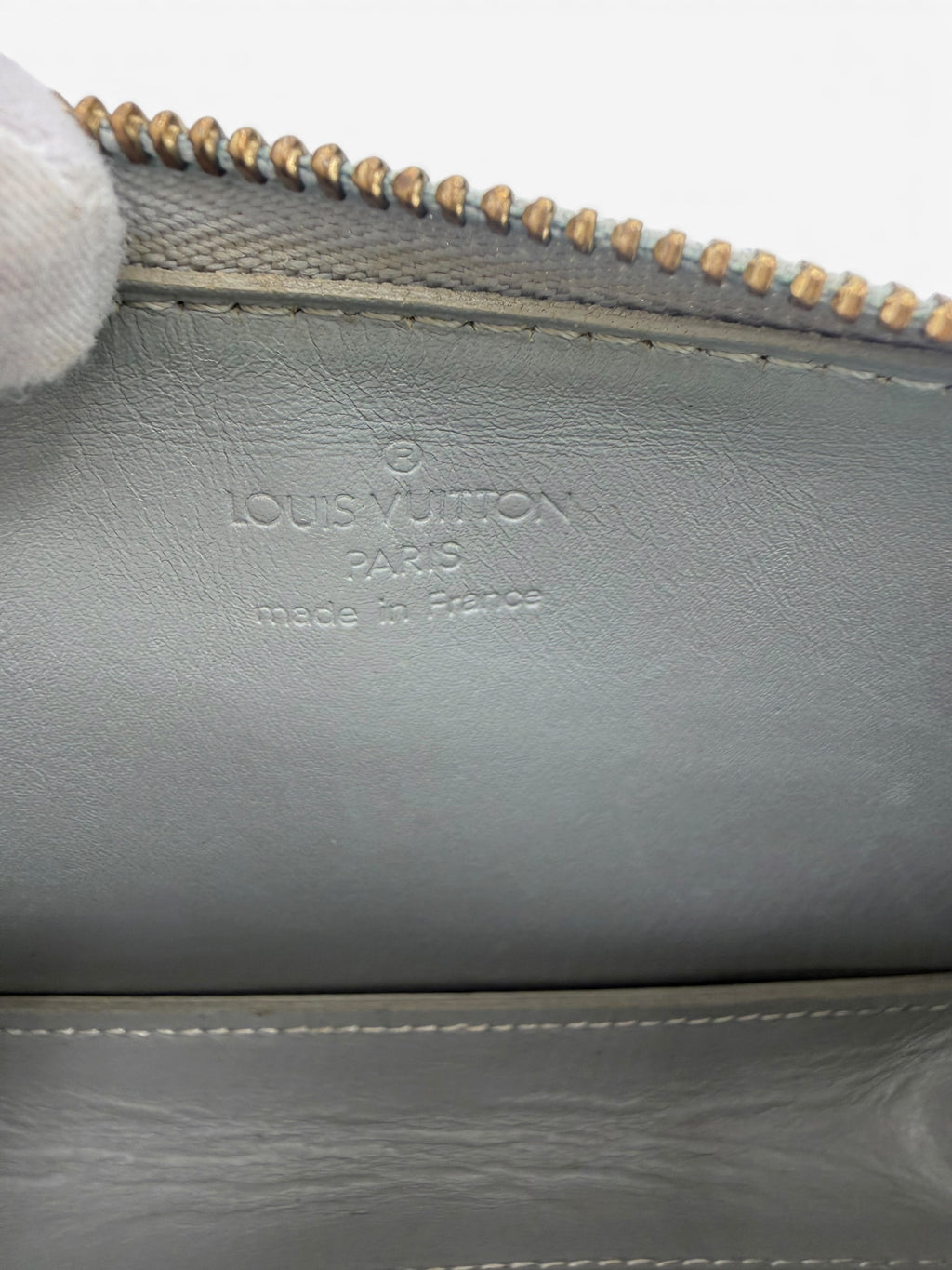 Louis Vuitton Vintage Vernis Lexington Pochette Sage Green Patent Leather