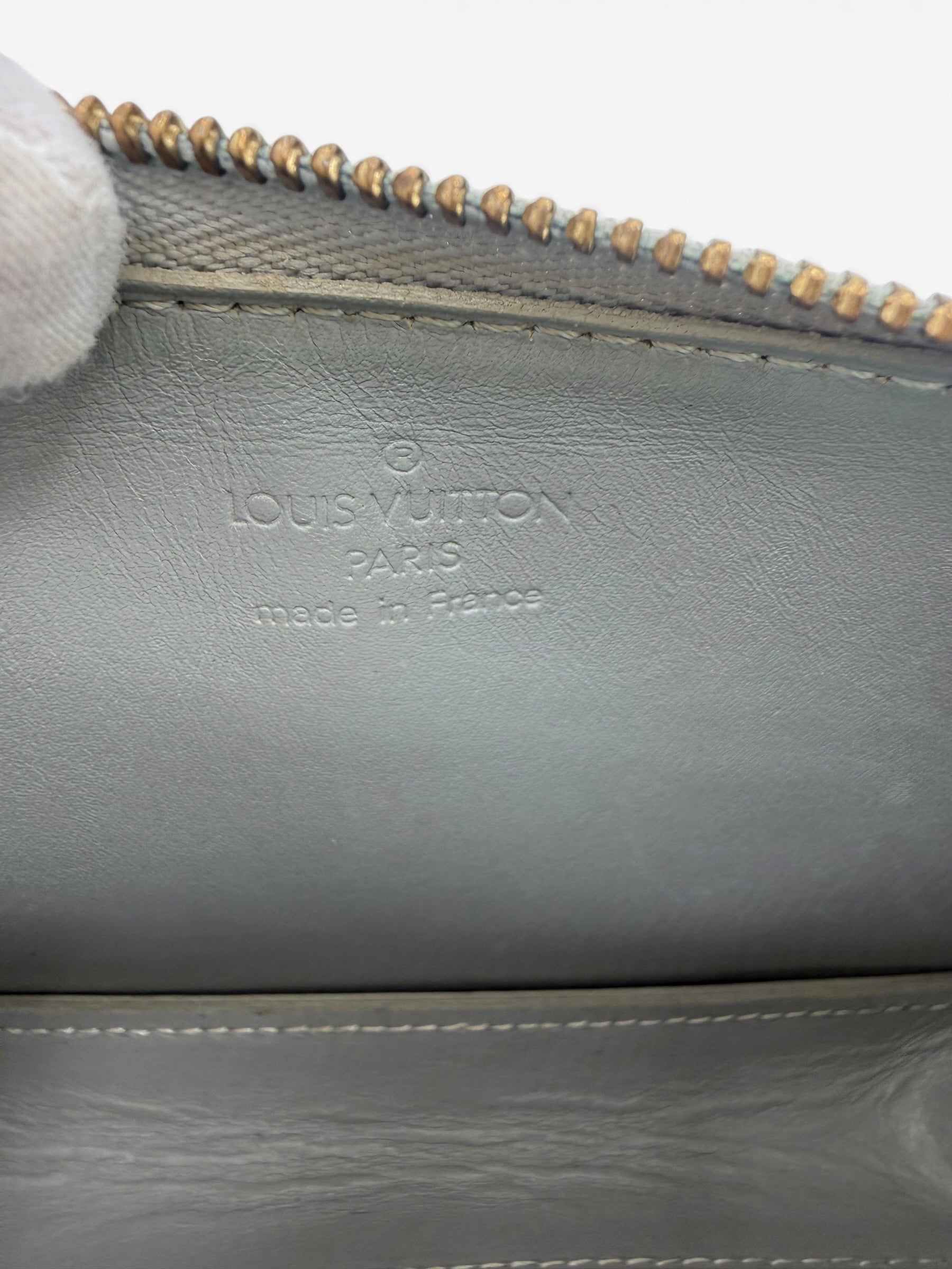 Louis Vuitton Vintage Vernis Lexington Pochette Sage Green Patent Leather