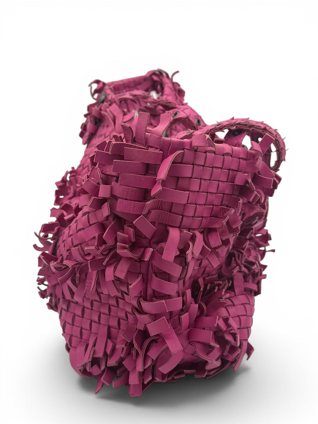 Bottega Veneta Lido Patchwork Intrecciato Tote Fringe Intrecciato Nappa Large
