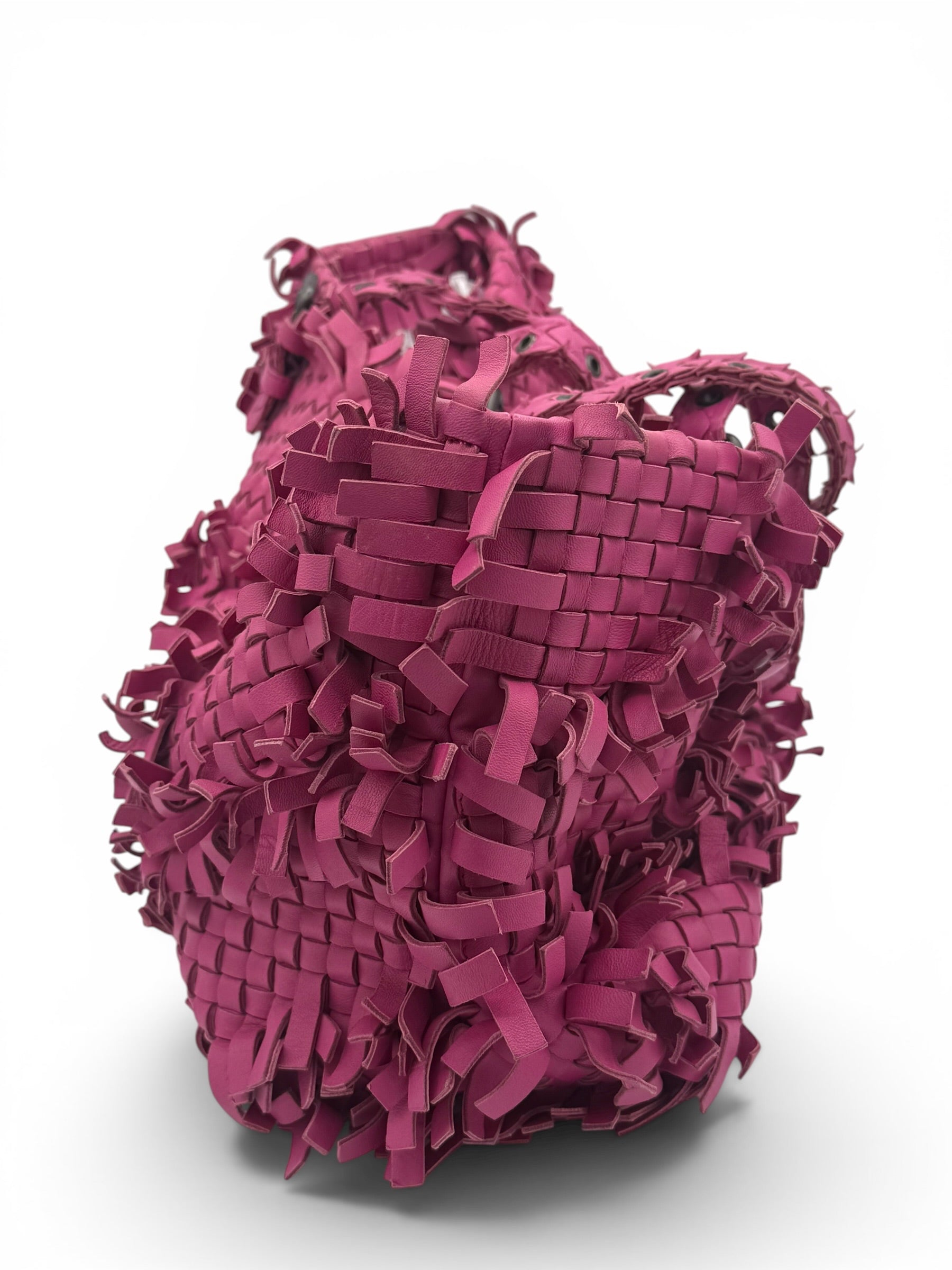 Bottega Veneta Lido Patchwork Intrecciato Tote Fringe Intrecciato Nappa Large