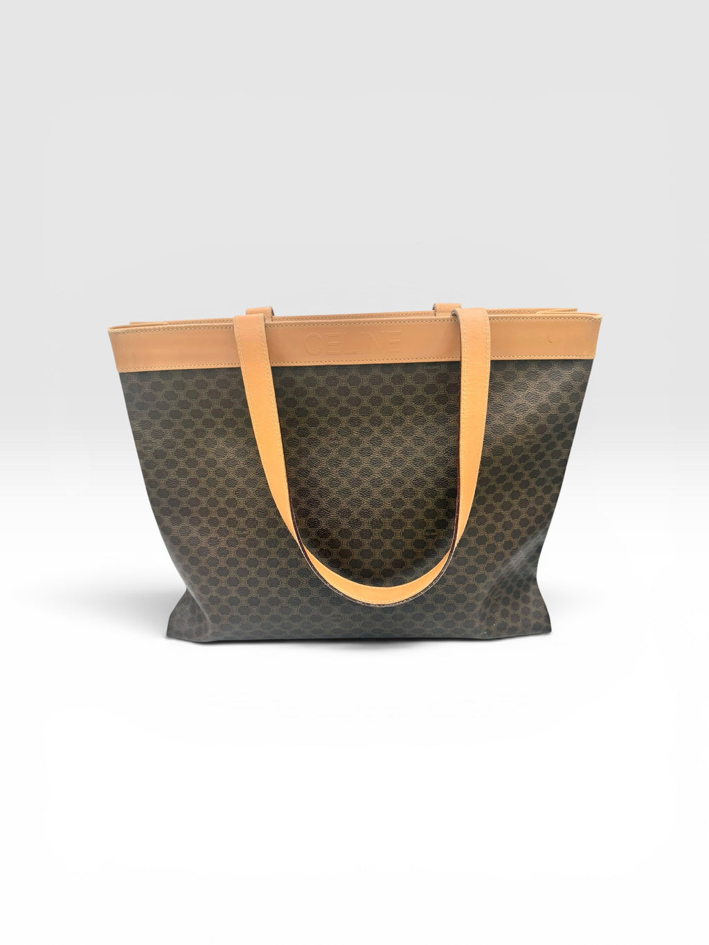 Celine Macadam Coated Canvas Shopper Tote Vintage