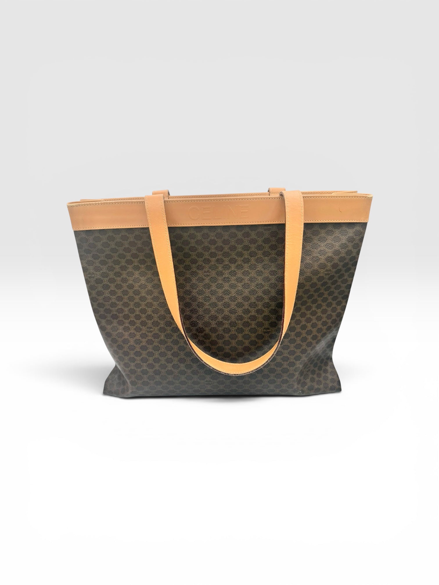 Celine Macadam Coated Canvas Shopper Tote Vintage