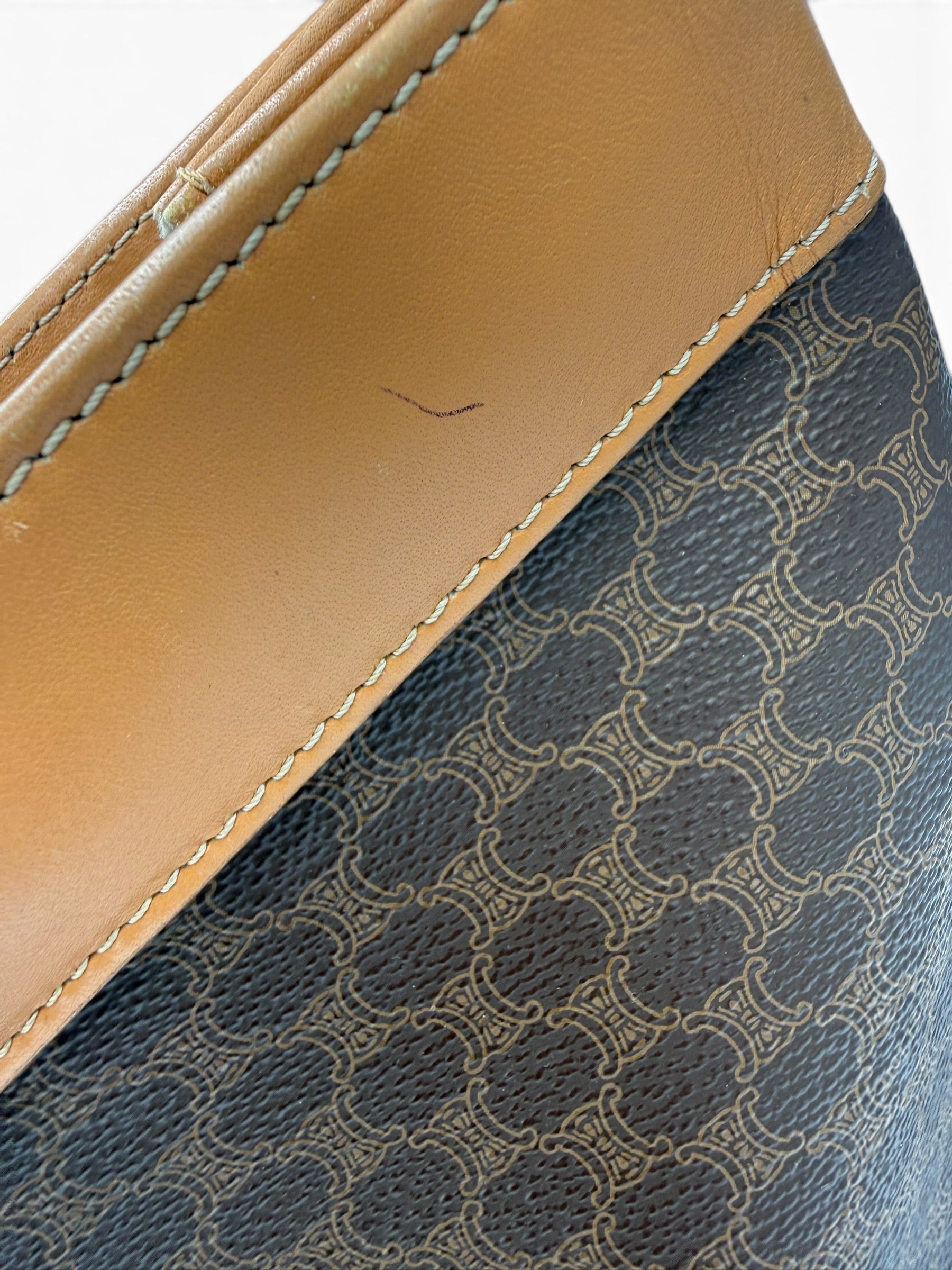 Celine Macadam Coated Canvas Shopper Tote Vintage