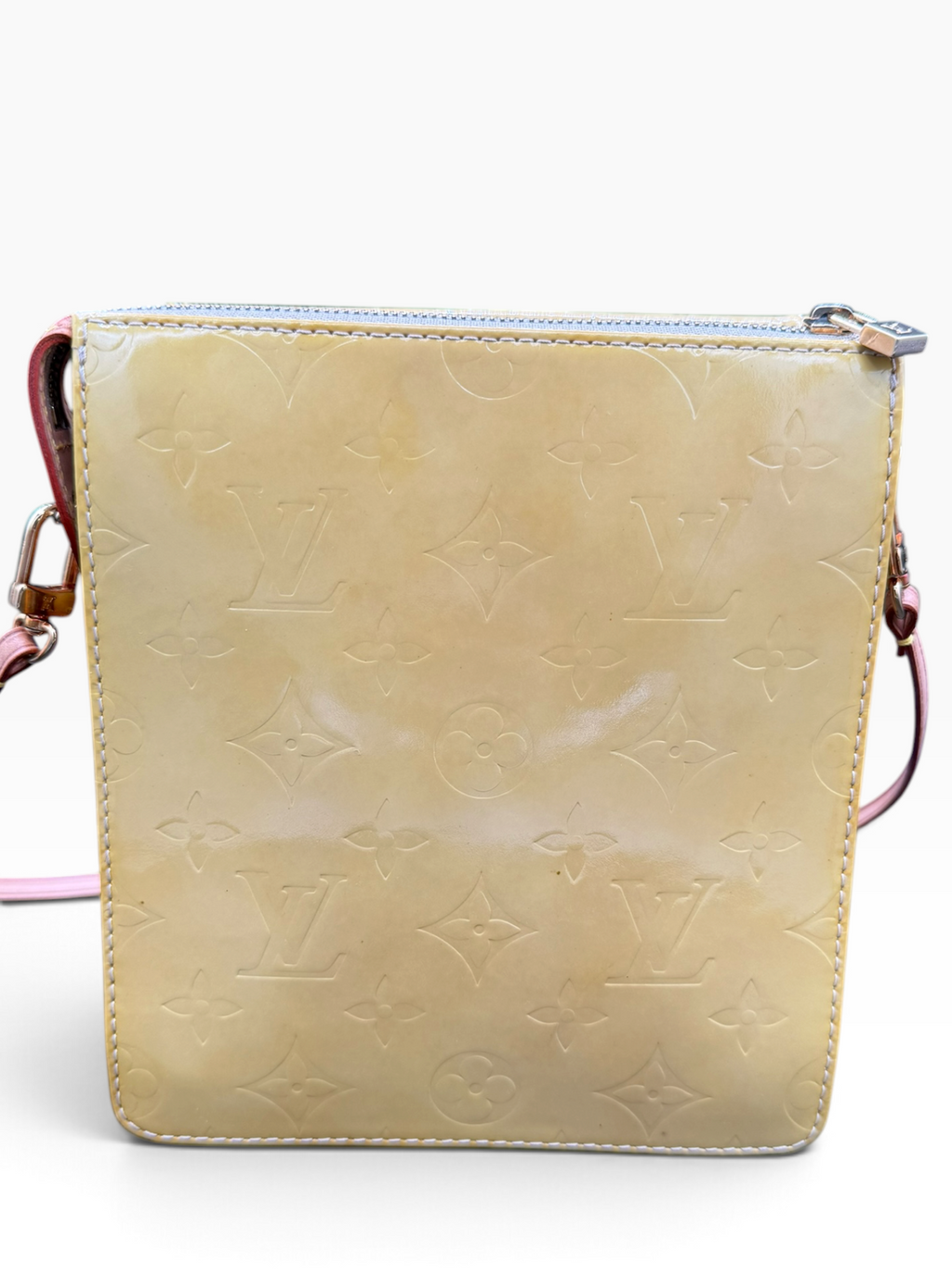 Louis Vuitton Monogram Vernis Mott Shoulder Bag | Yellow Patent Leather | Vintage