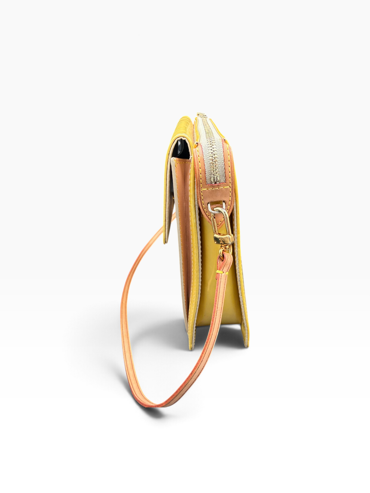 Louis Vuitton Monogram Vernis Mott Shoulder Bag | Yellow Patent Leather | Vintage