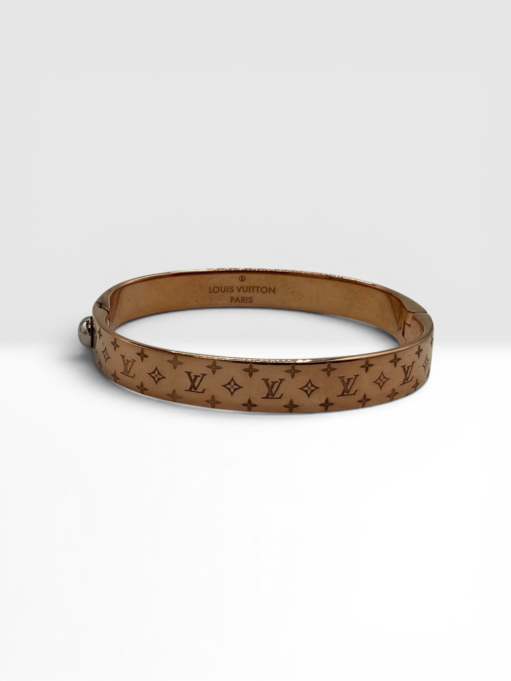 Louis Vuitton Nanogram Cuff Bracelet Rose Gold Size M