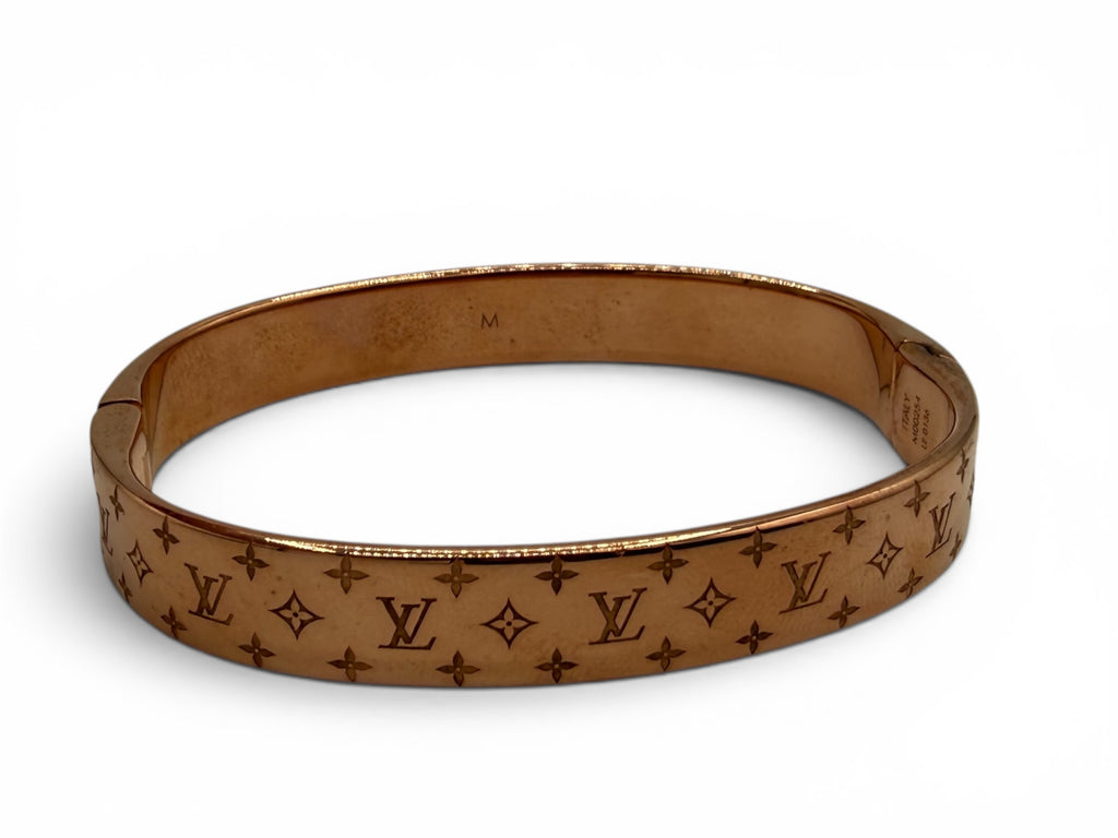 Louis Vuitton Nanogram Cuff Bracelet Rose Gold Size M
