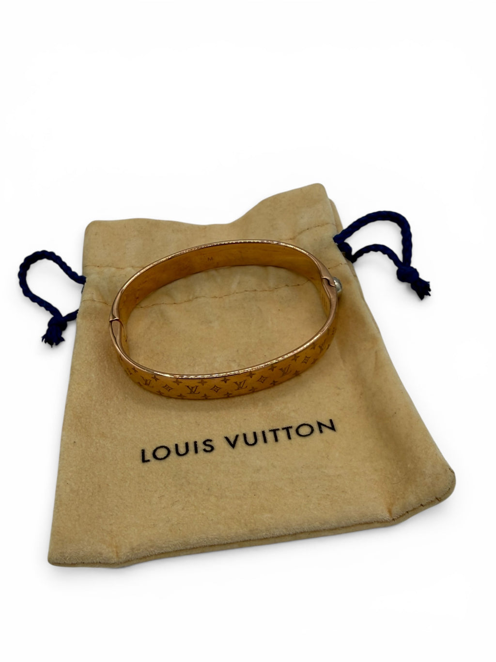 Louis Vuitton Nanogram Cuff Bracelet Rose Gold Size M