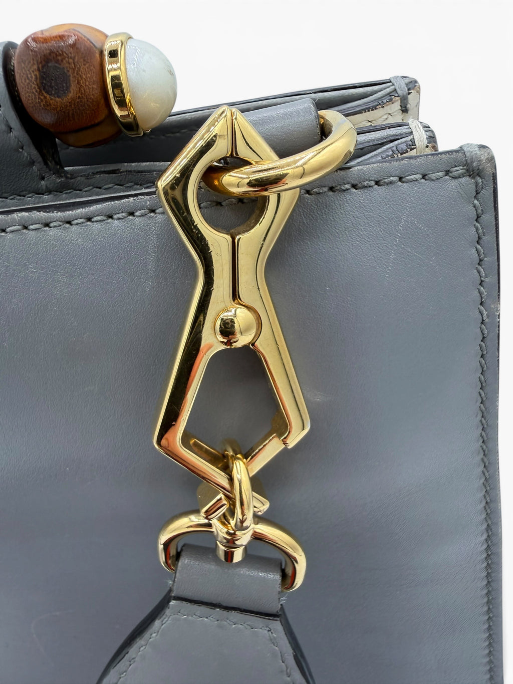 Gucci Nymphaea Bamboo Top Handle Bag