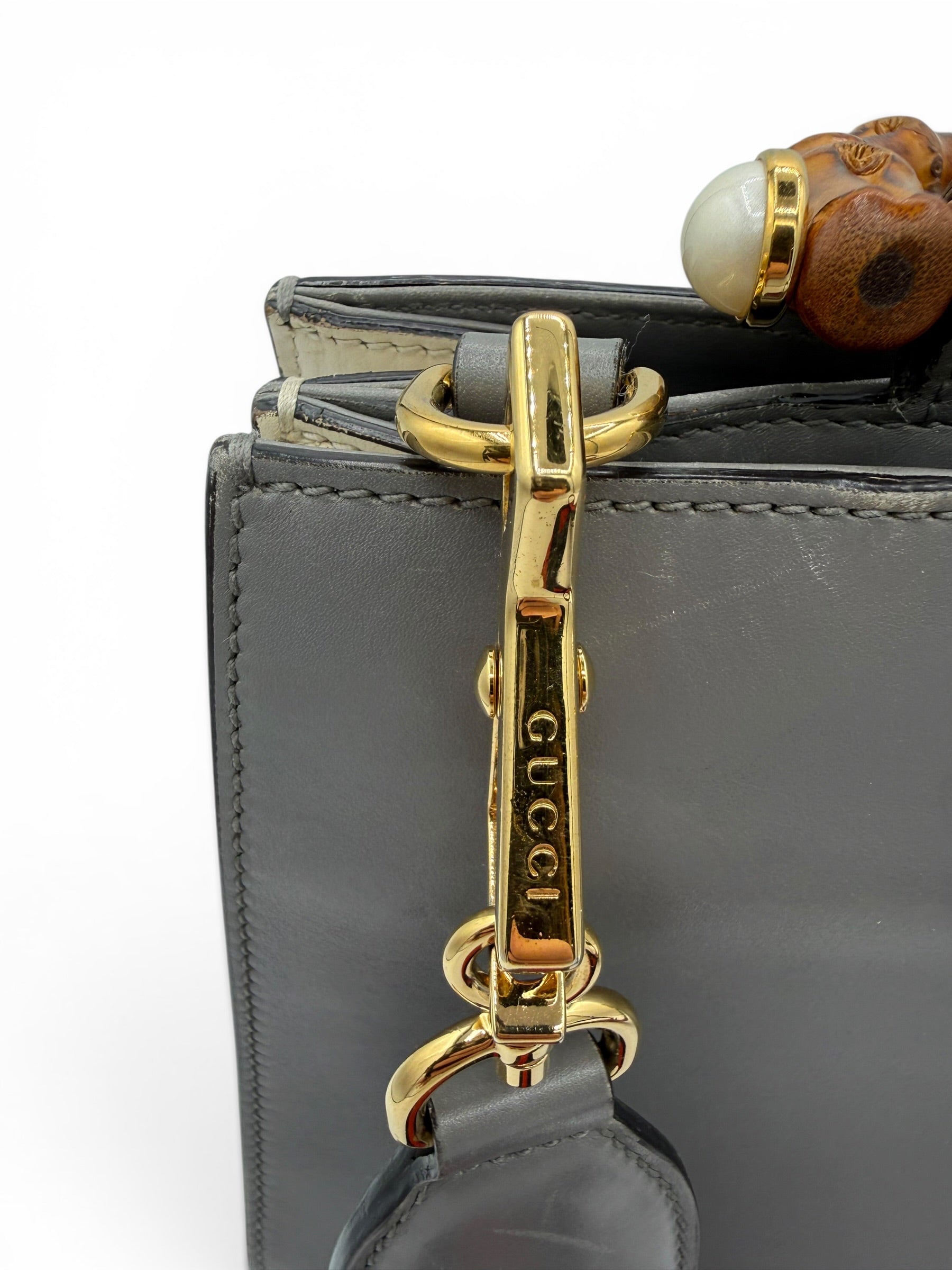 Gucci Nymphaea Bamboo Top Handle Bag