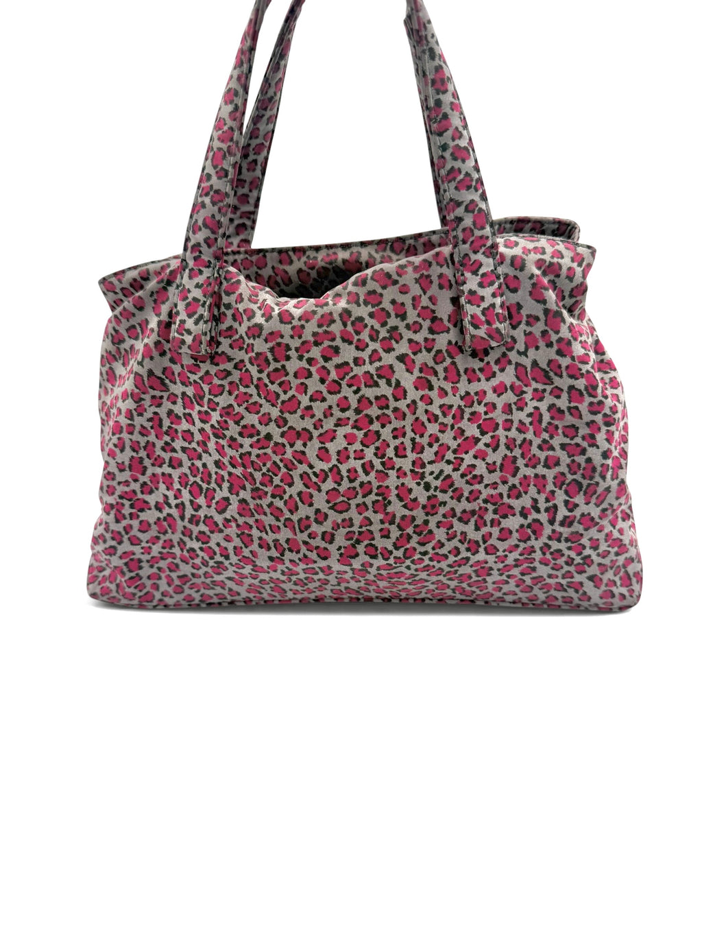 Bottega Veneta Pink Leopard Print Nylon Tote Bag