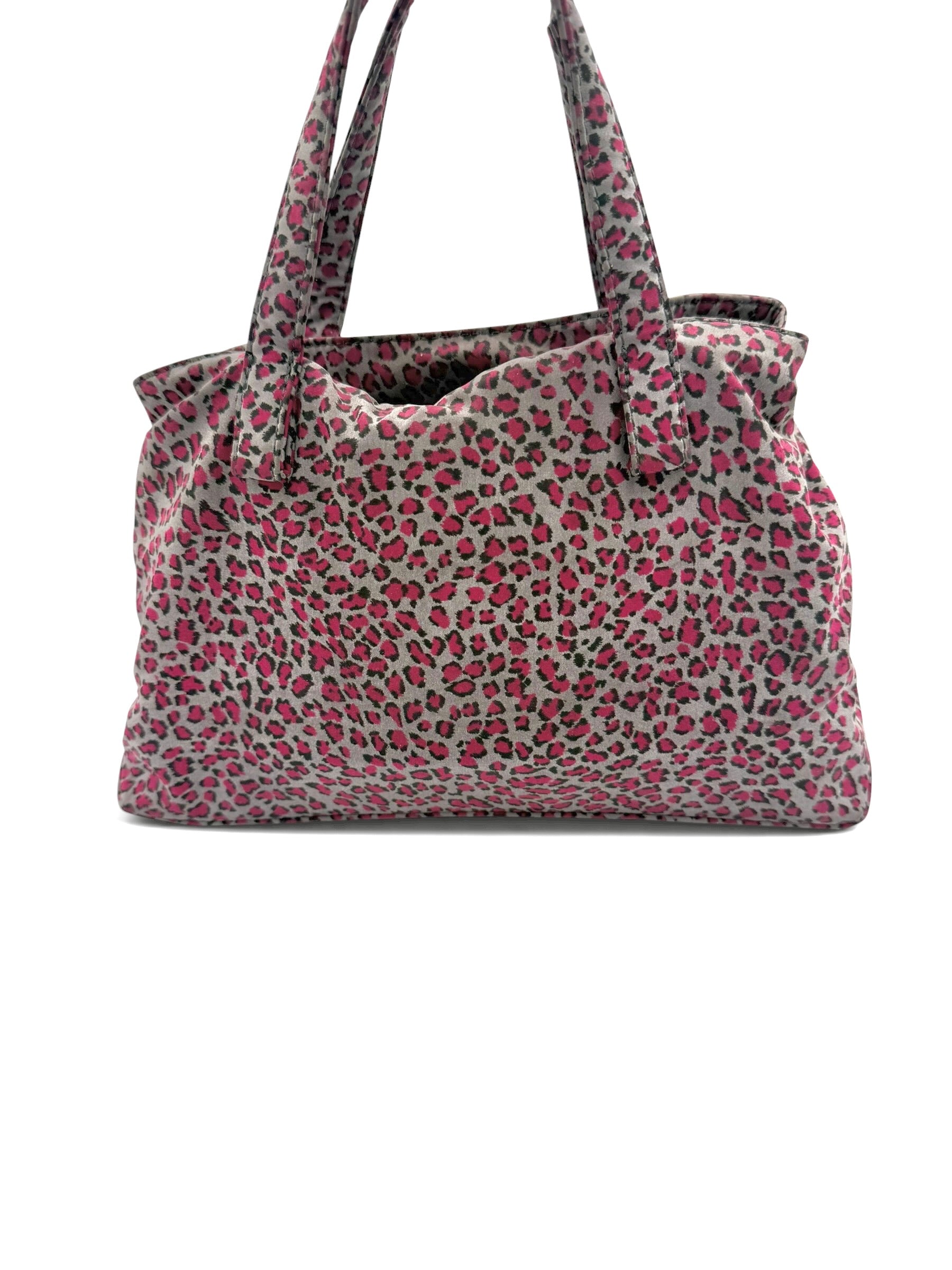 Bottega Veneta Pink Leopard Print Nylon Tote Bag
