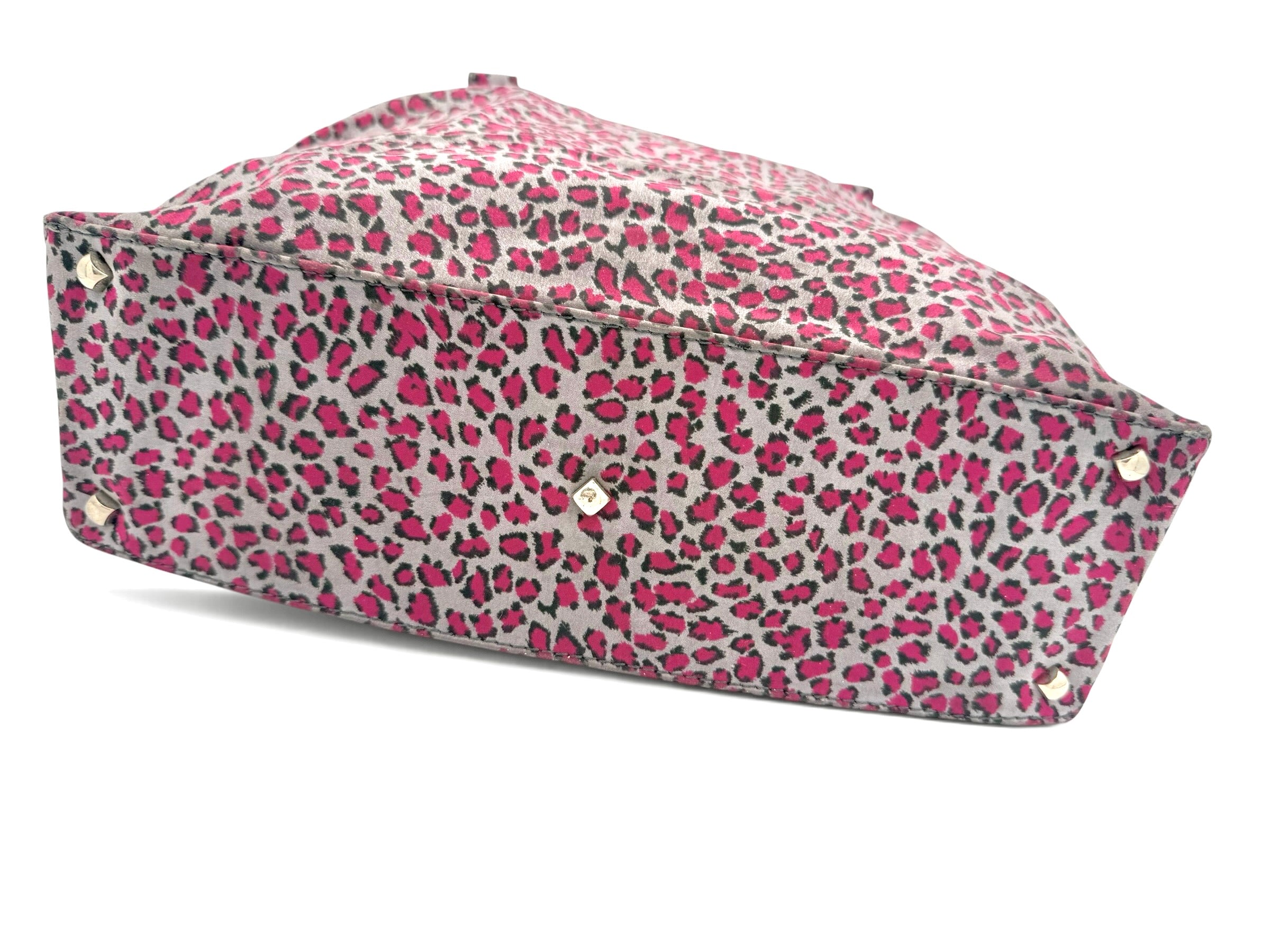 Bottega Veneta Pink Leopard Print Nylon Tote Bag