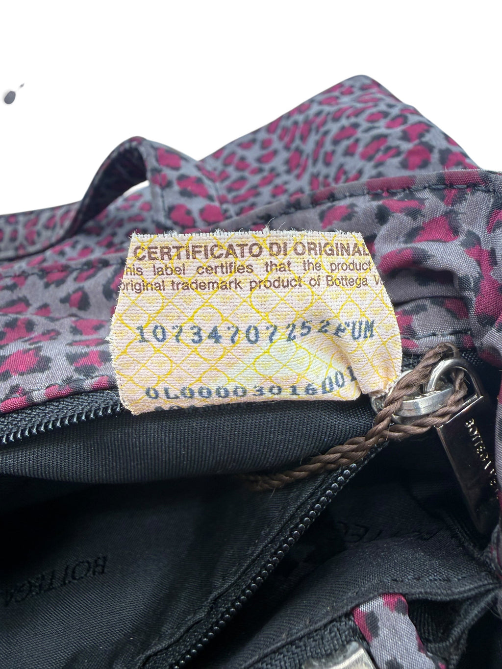 Bottega Veneta Pink Leopard Print Nylon Tote Bag