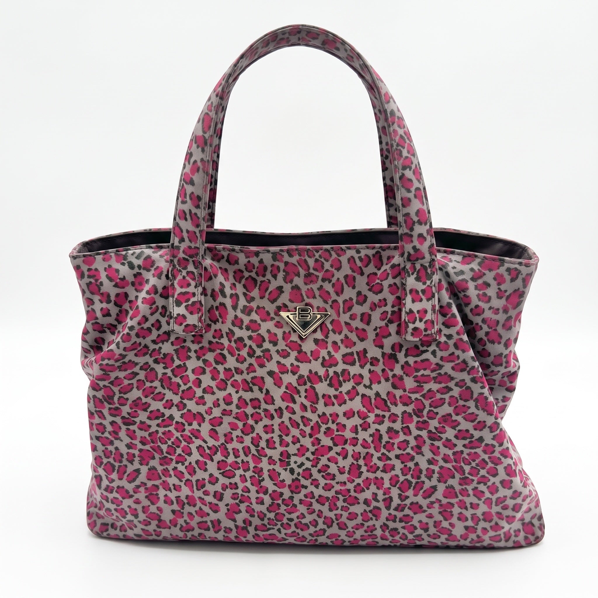 Bottega Veneta Pink Leopard Print Nylon Tote Bag