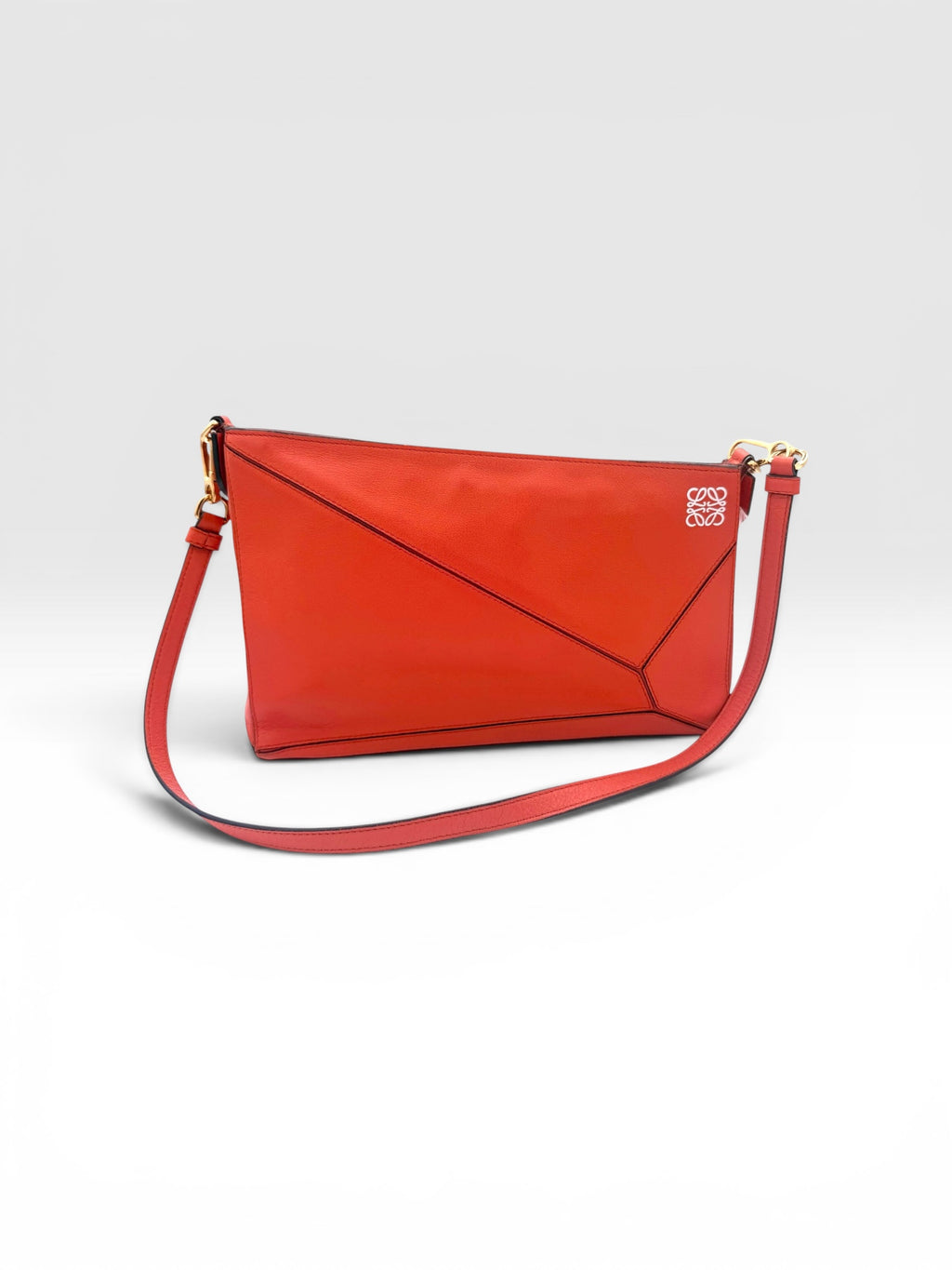 Loewe Puzzle Leather Handbag Orange