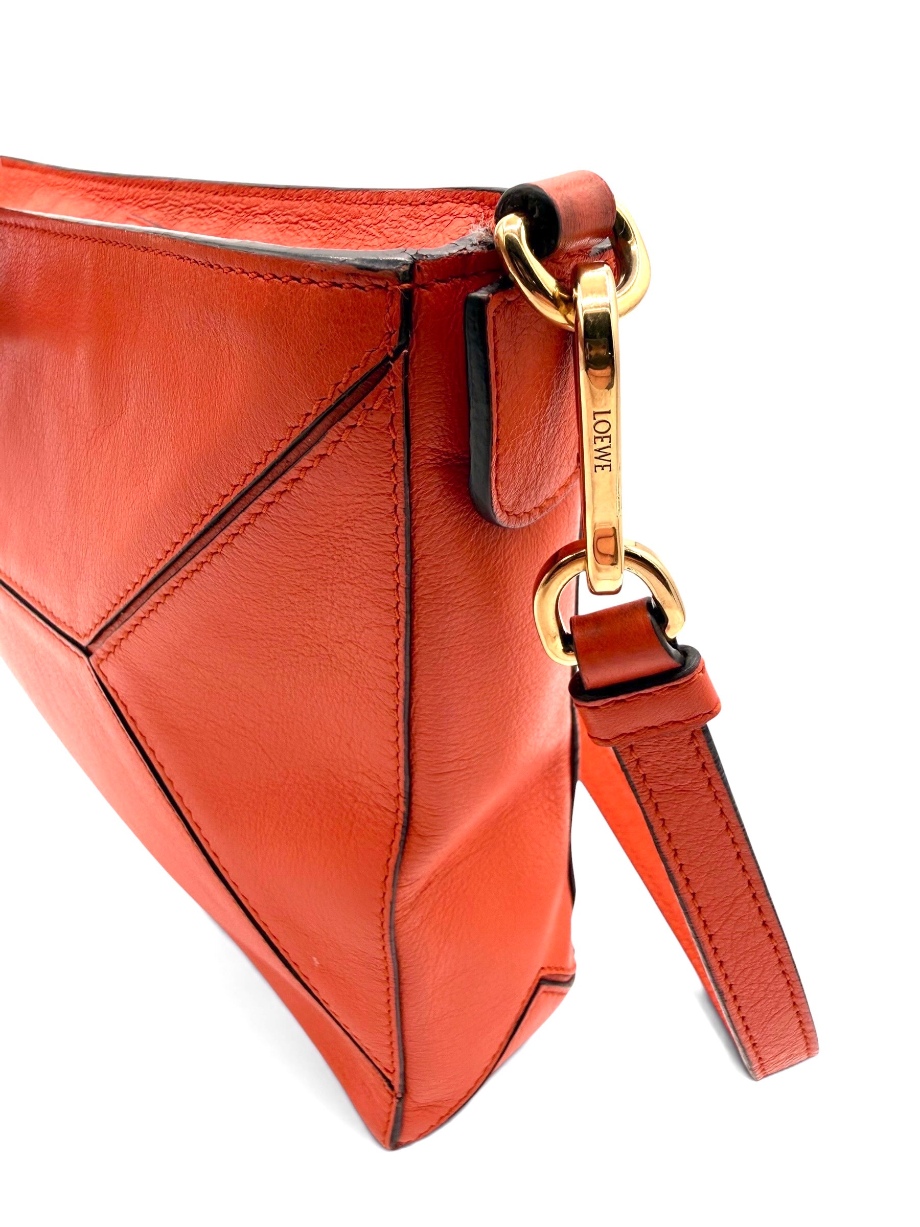 Loewe Puzzle Leather Handbag Orange