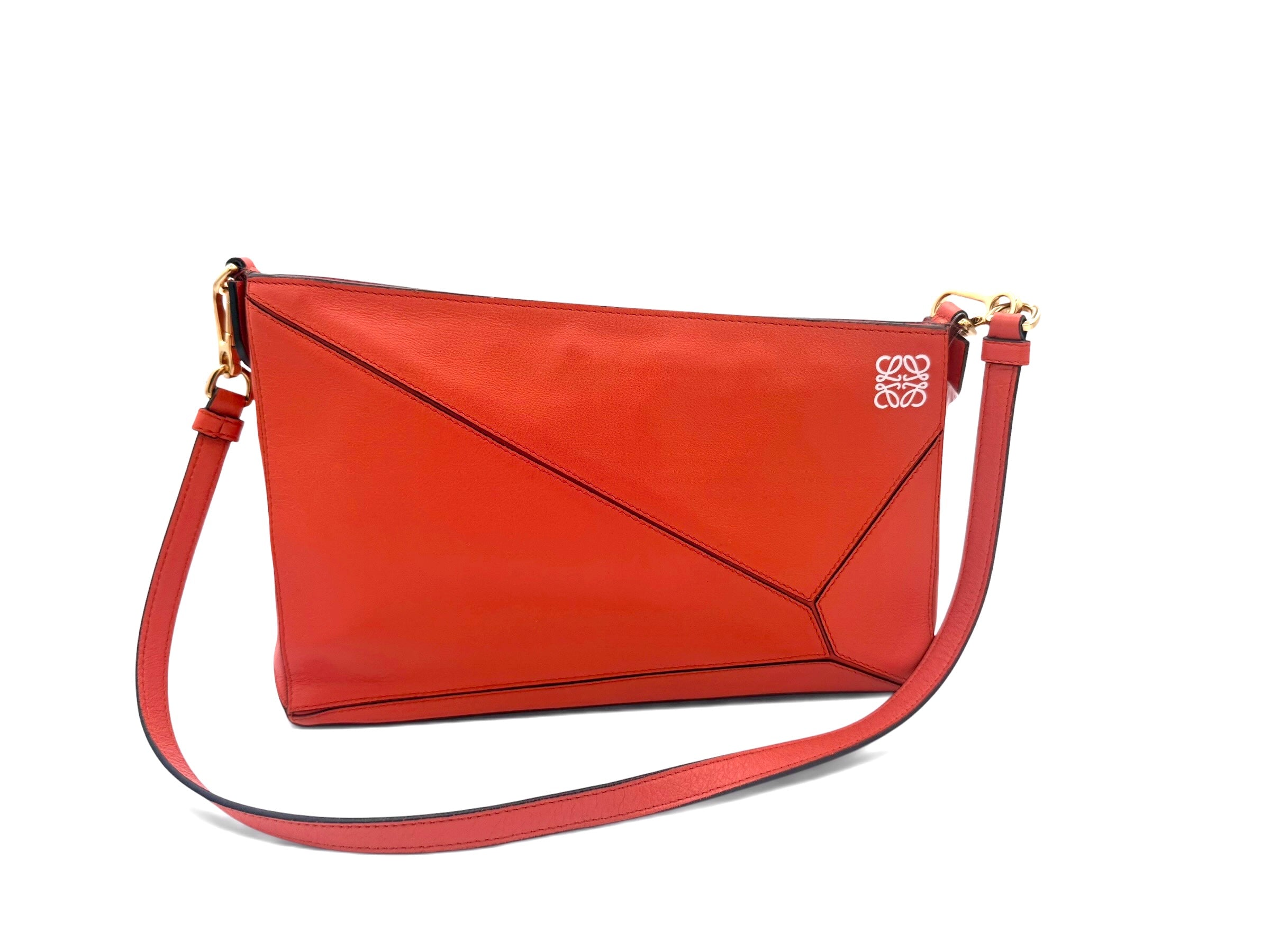 Loewe Puzzle Leather Handbag Orange