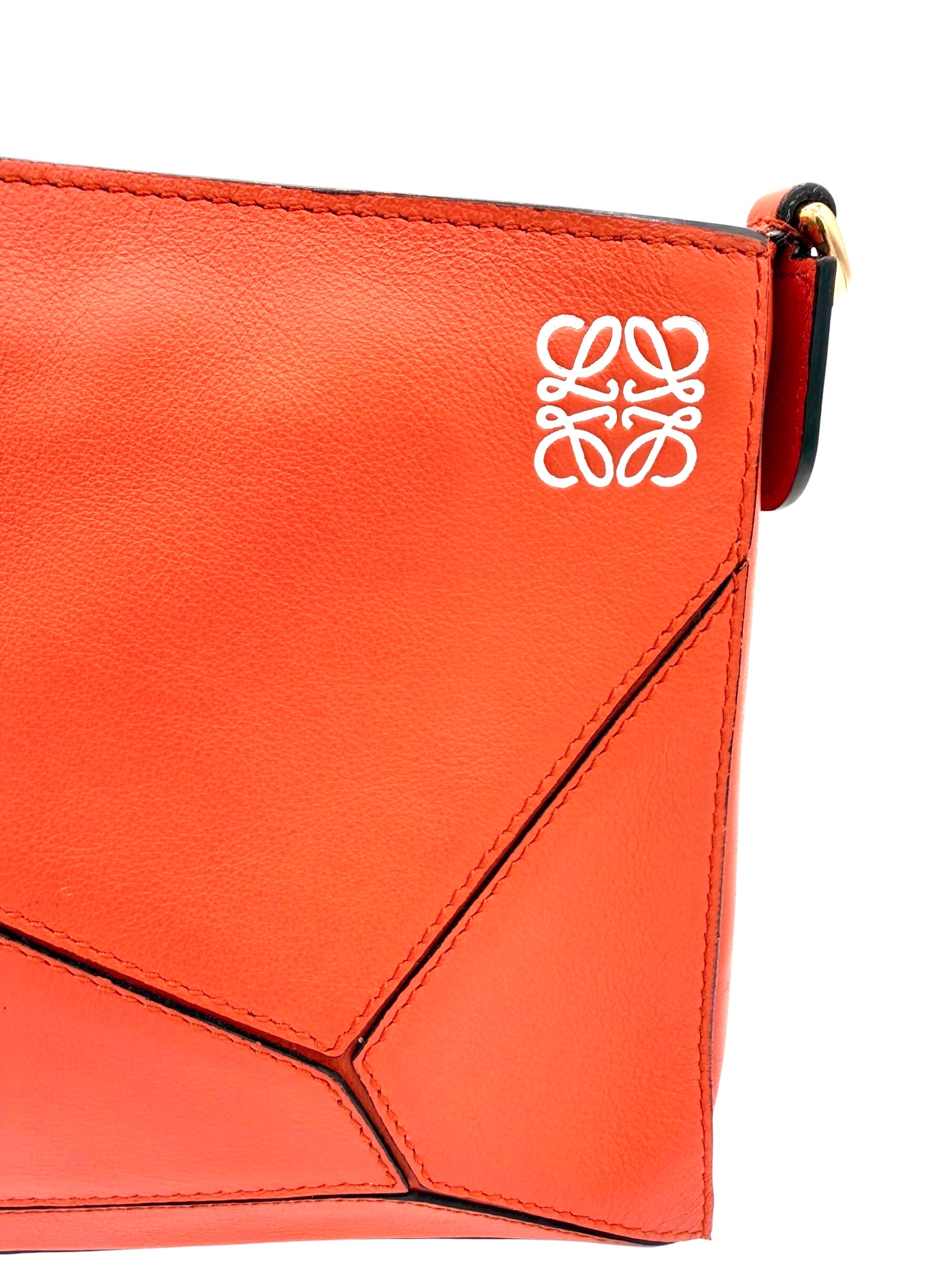 Loewe Puzzle Leather Handbag Orange