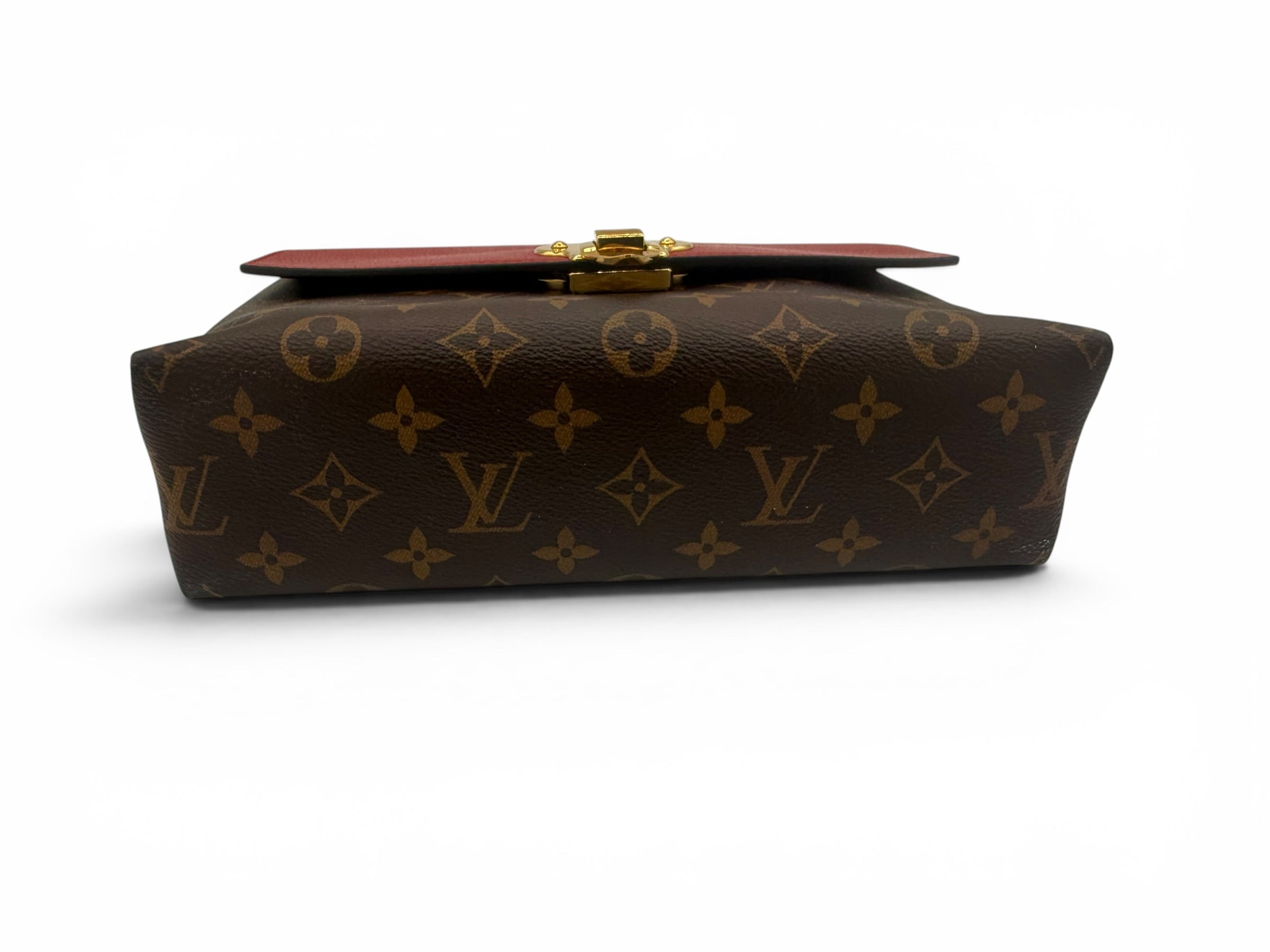 Louis Vuitton Saint Placide Monogram Canvas & Cerise Leather Crossbody Bag