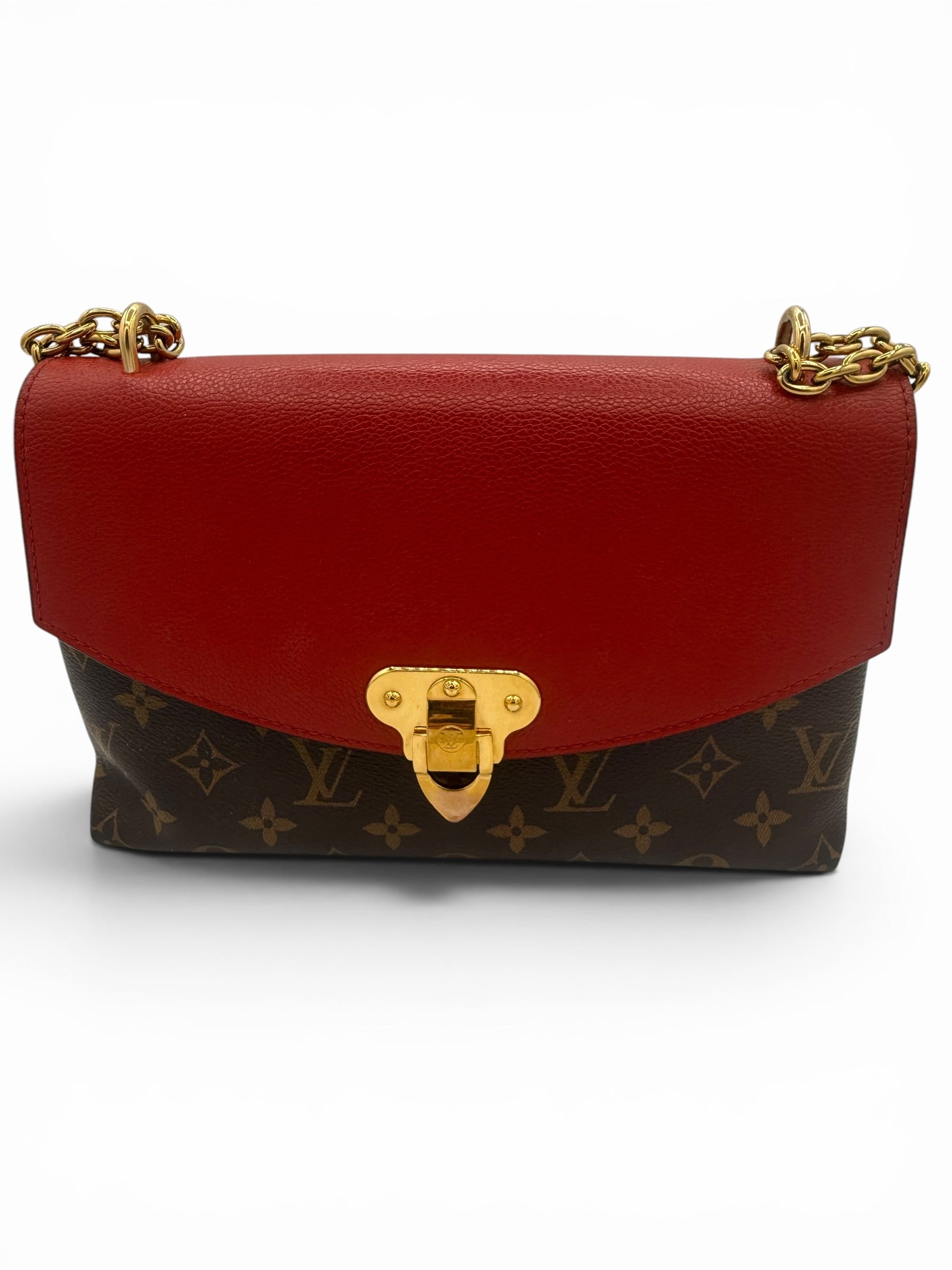Louis Vuitton Saint Placide Monogram Canvas & Cerise Leather Crossbody Bag