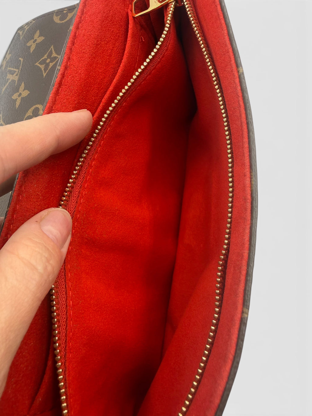 Louis Vuitton Saint Placide Monogram Canvas & Cerise Leather Crossbody Bag