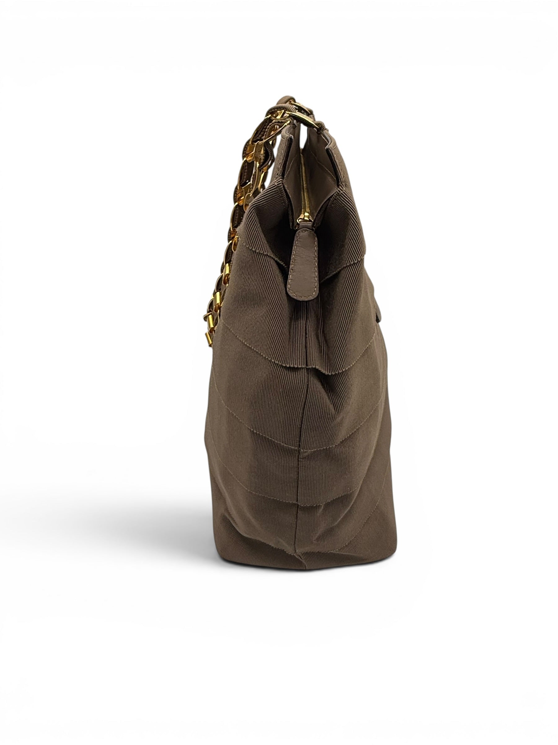 Salvatore Ferragamo Vintage Vara Ribbon Tiered Chain Tote Bag