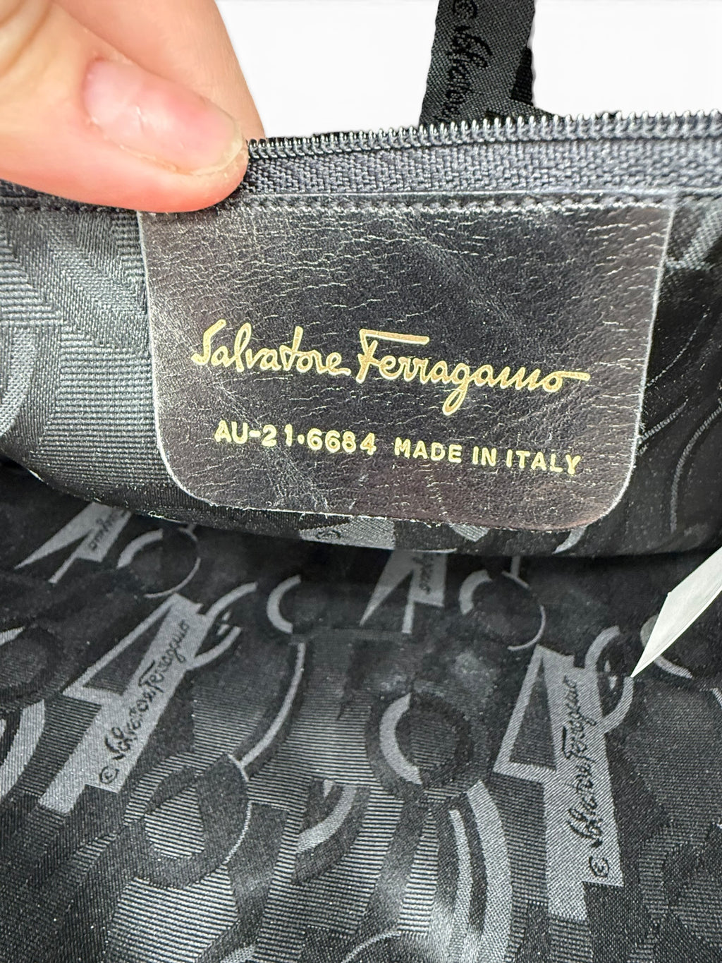 Salvatore Ferragamo Vintage Vara Ribbon Tiered Chain Tote Bag