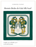 Hermès Brides de Gala Carré 90 Silk Scarf | Green Ivory Gold | COA