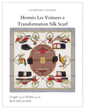 Hermès Les Voitures à Transformation Carré 90 Silk Scarf | Grey Red Gold | Box Included