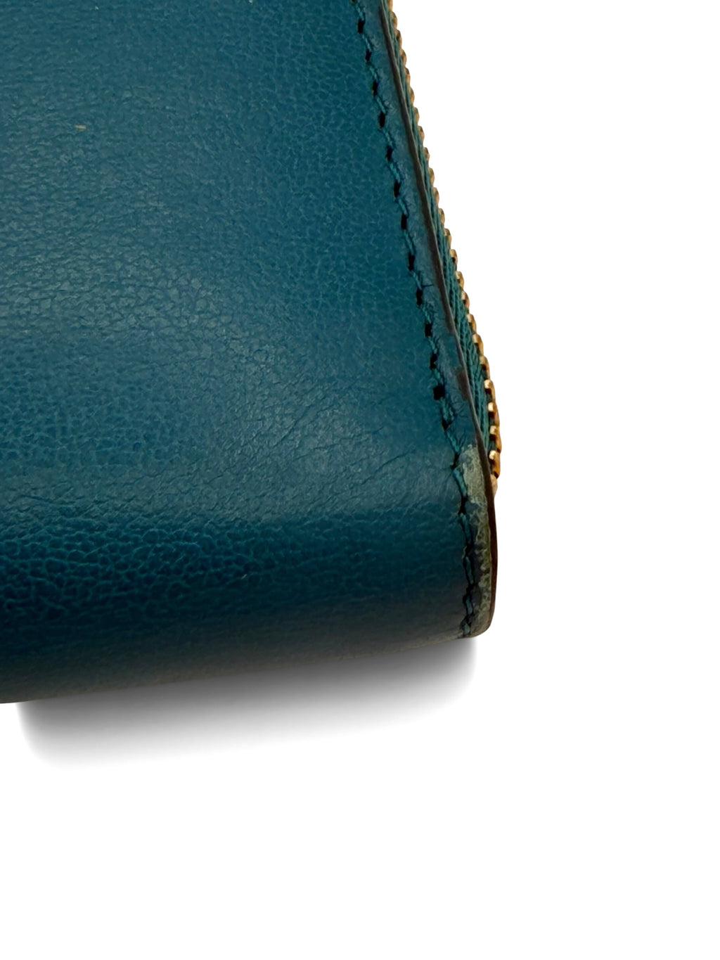 Bvlgari Serpenti Forever Turqoiuse Leather Zip Wallet on Chain, Box, NFC Card & Papers