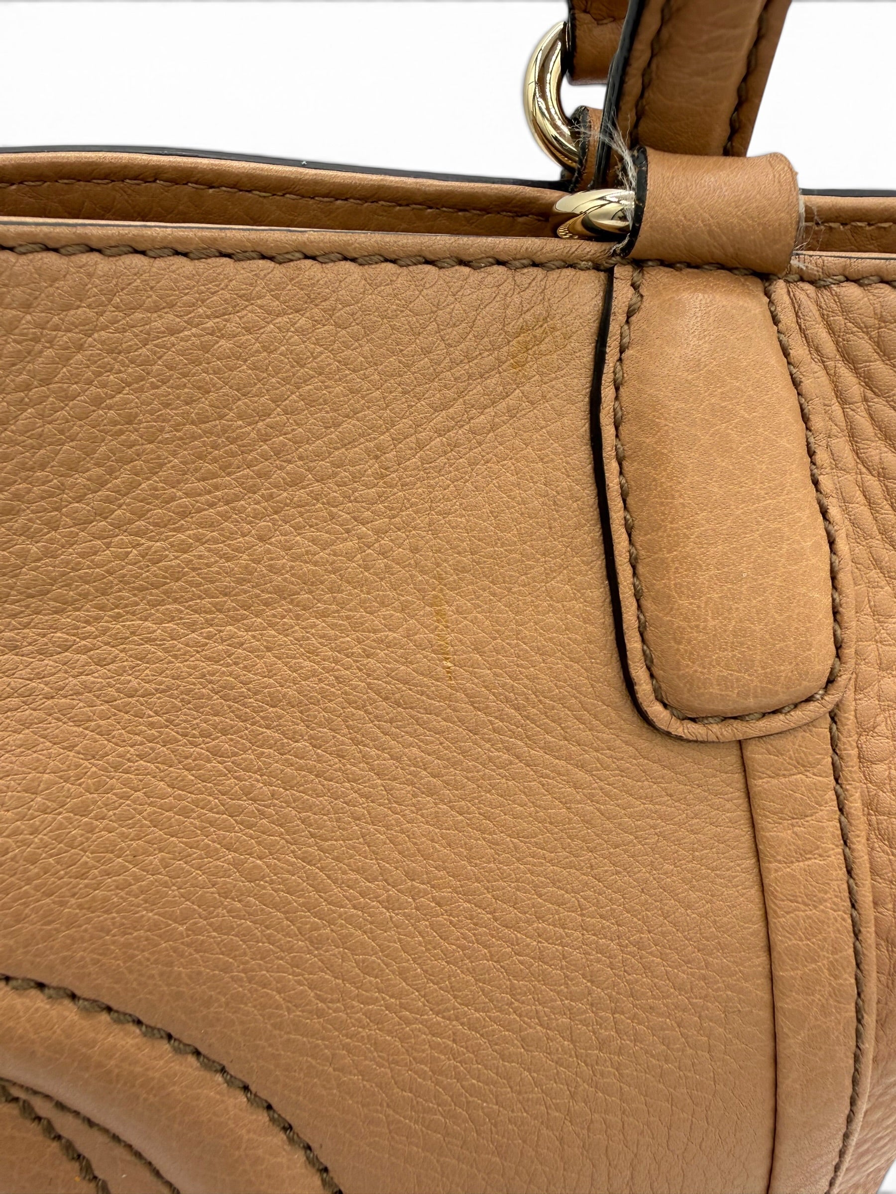 Gucci Soho Brown Leather Medium Top Handle Tote Bag