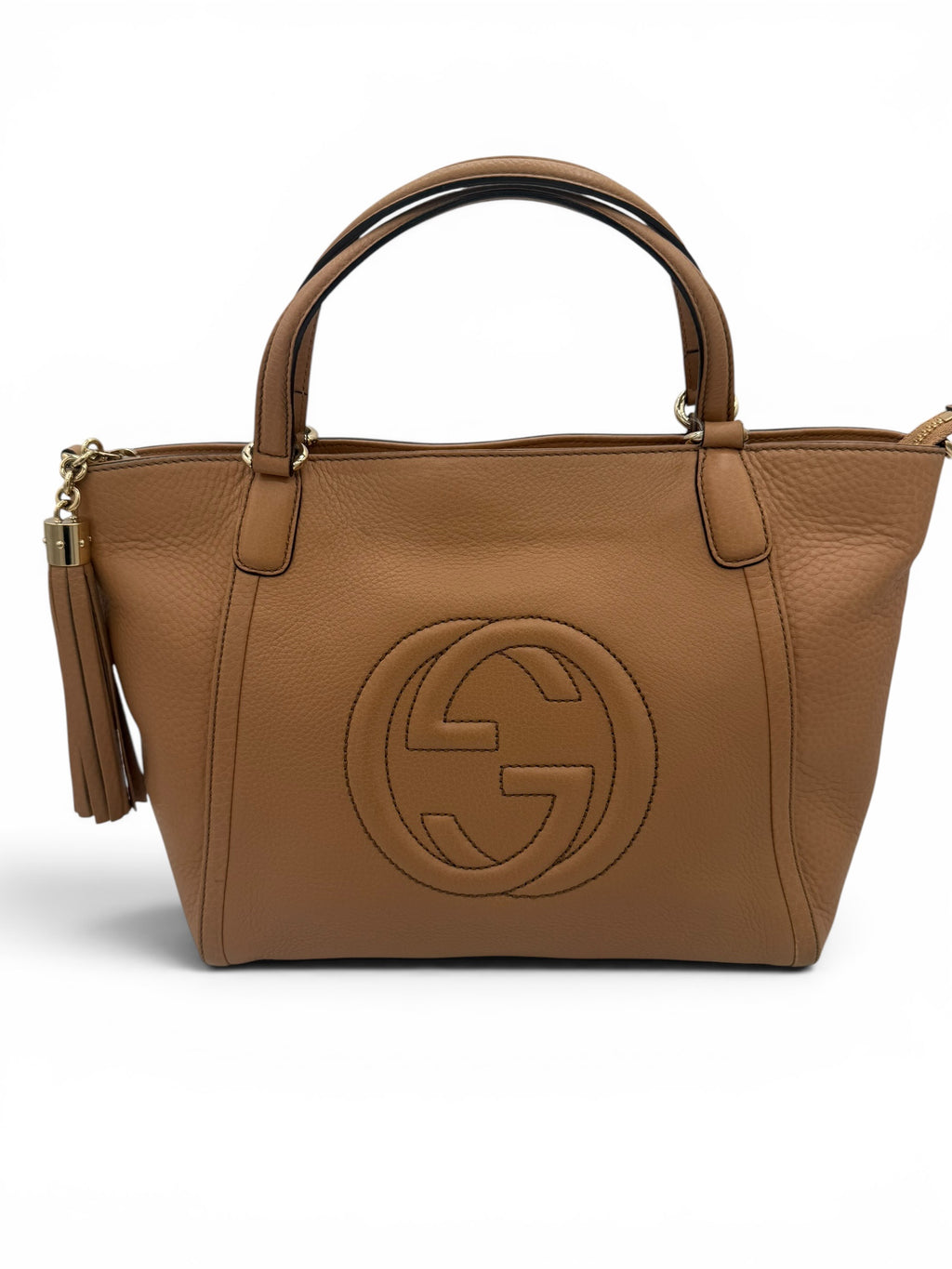Gucci Soho Brown Leather Medium Top Handle Tote Bag