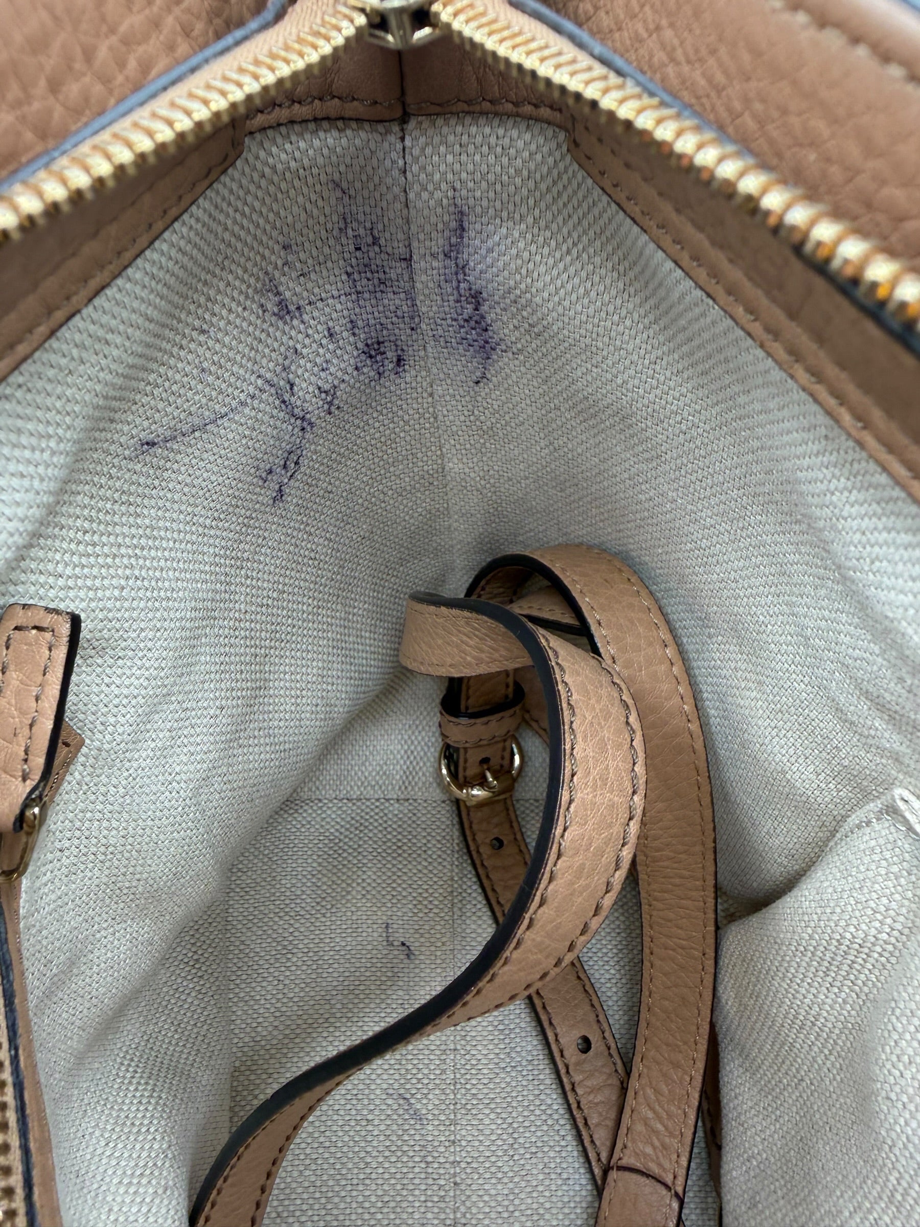 Gucci Soho Brown Leather Medium Top Handle Tote Bag