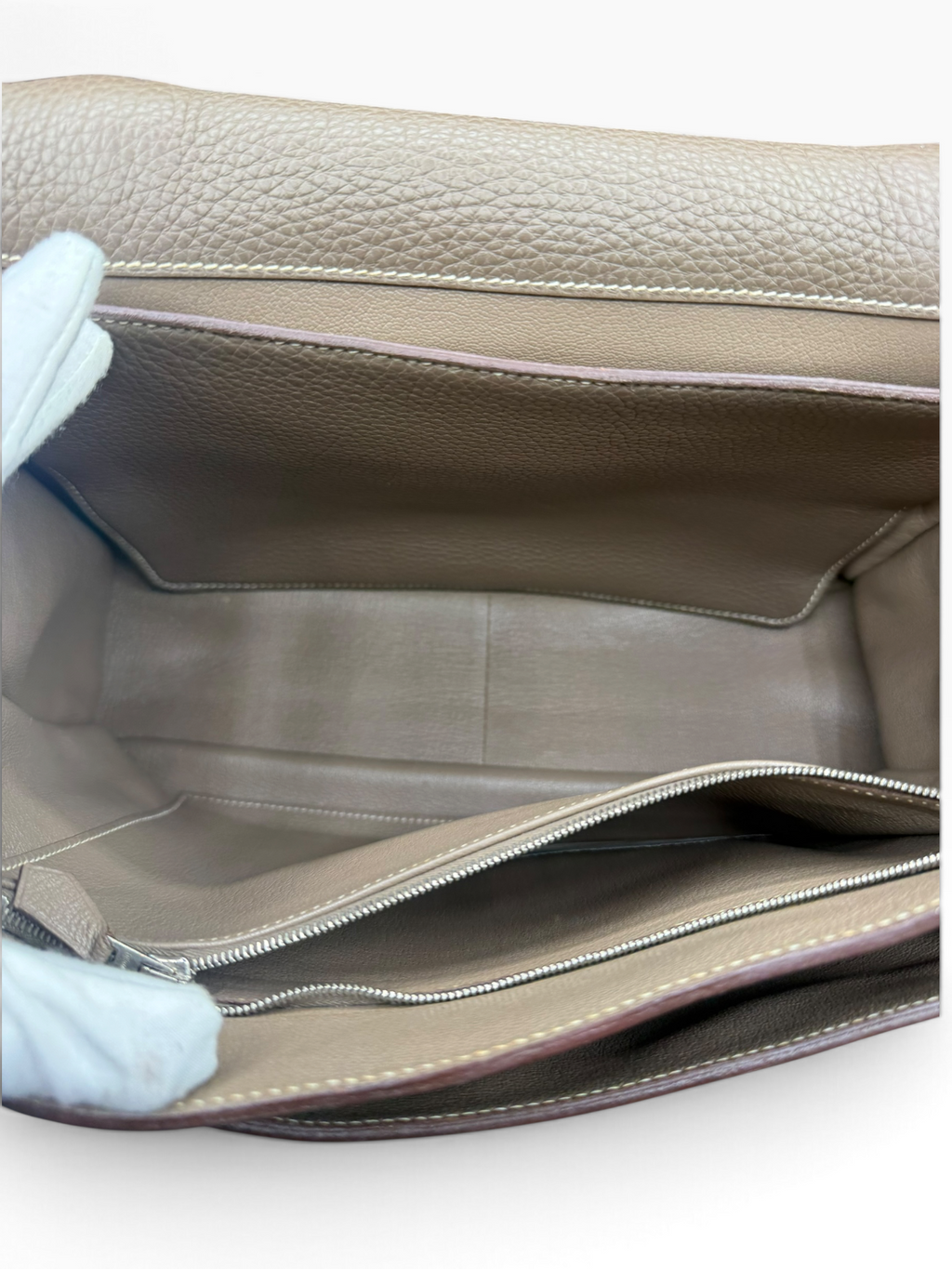 Hermès Steve Messenger 35 Étoupe Clémence Leather Bag with COA