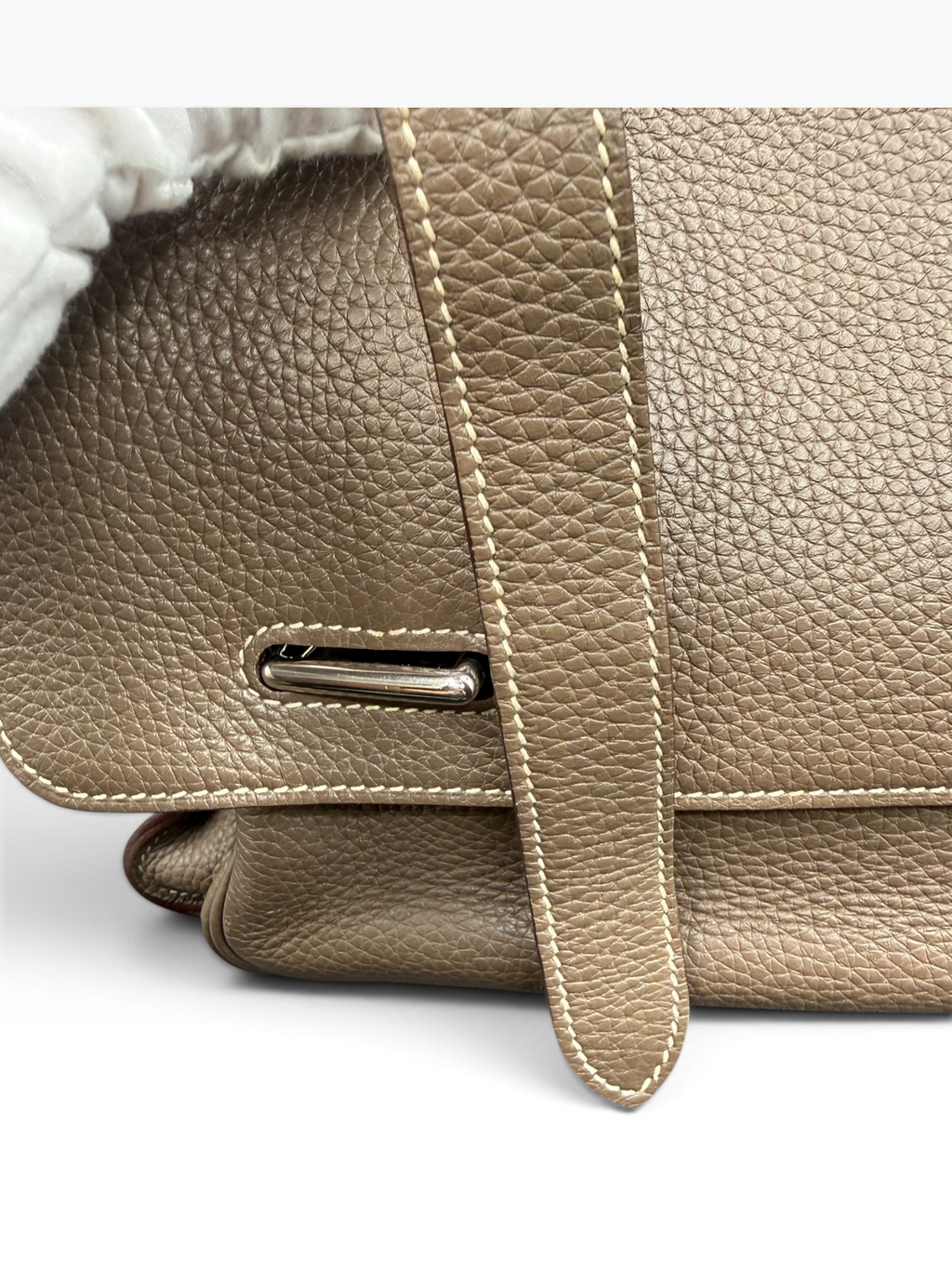 Hermès Steve Messenger 35 Étoupe Clémence Leather Bag with COA