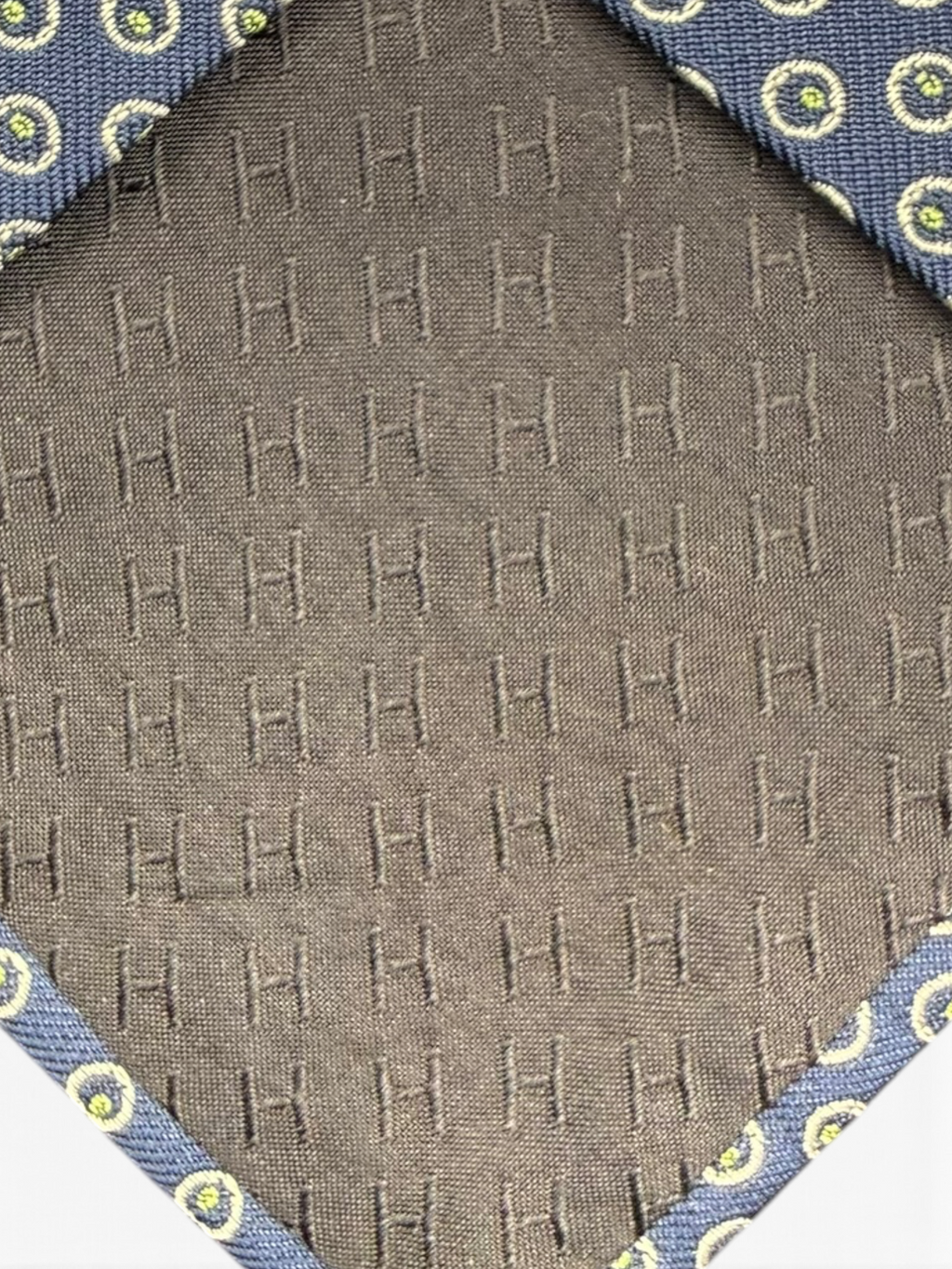 Hermès Blue Silk Micro Print Tie