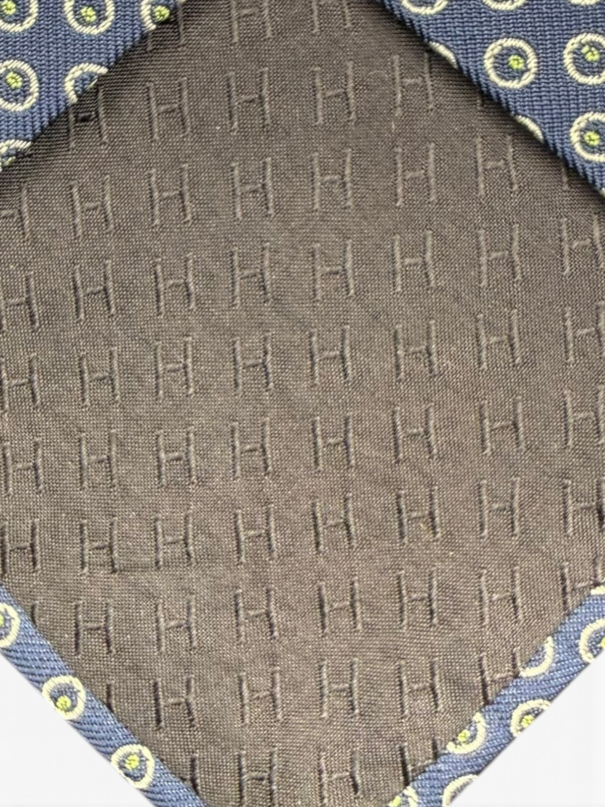 Hermès Blue Silk Micro Print Tie