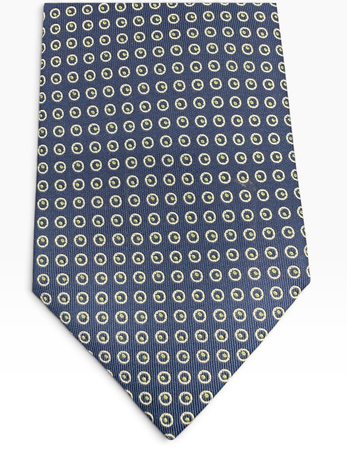 Hermès Blue Silk Micro Print Tie