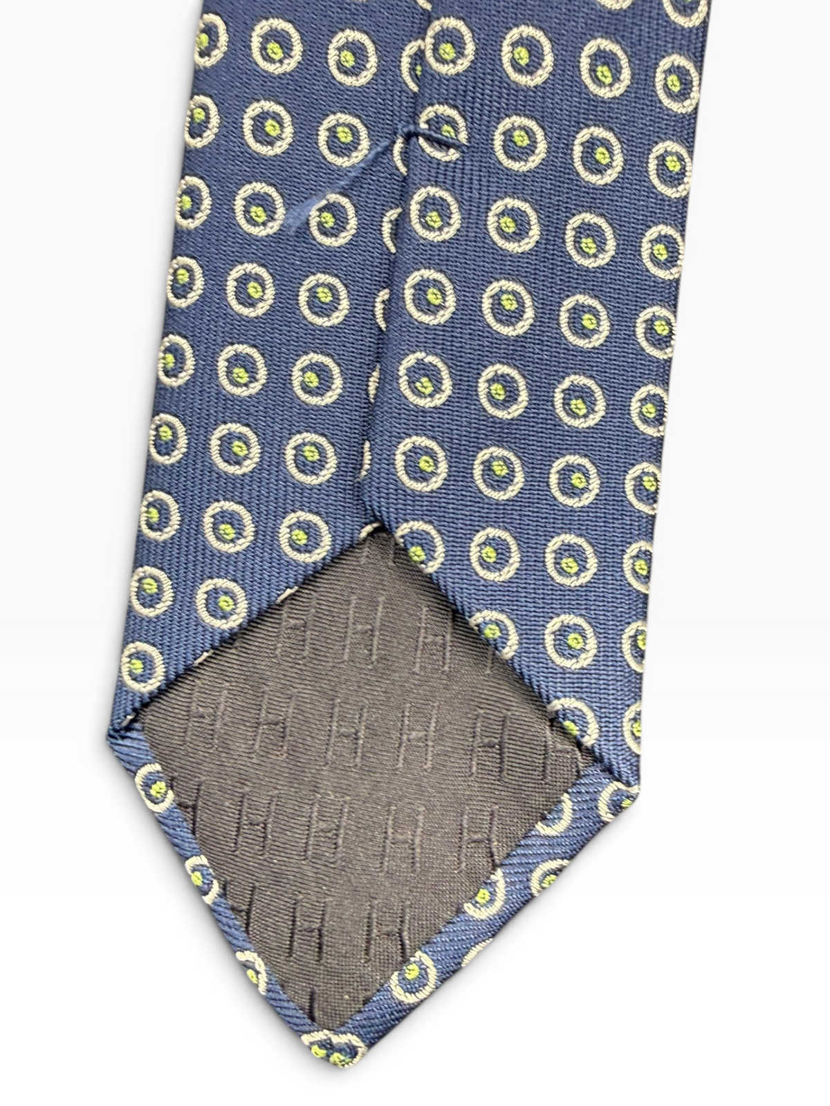 Hermès Blue Silk Micro Print Tie