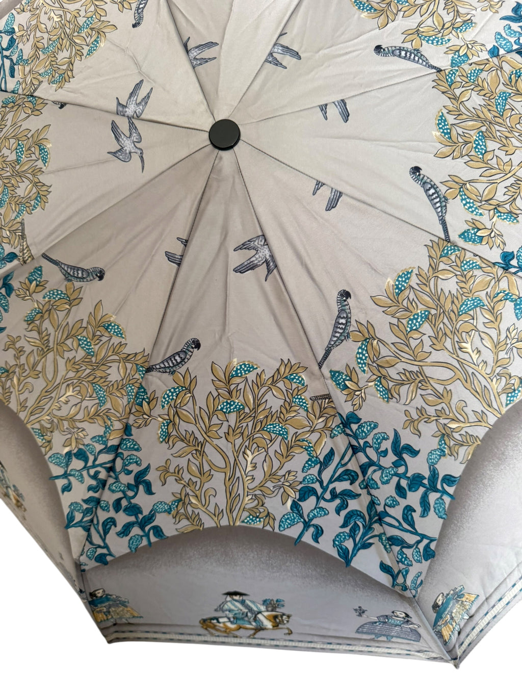 Vintage Loewe Equestrian Floral Print Umbrella - Designer Collectible