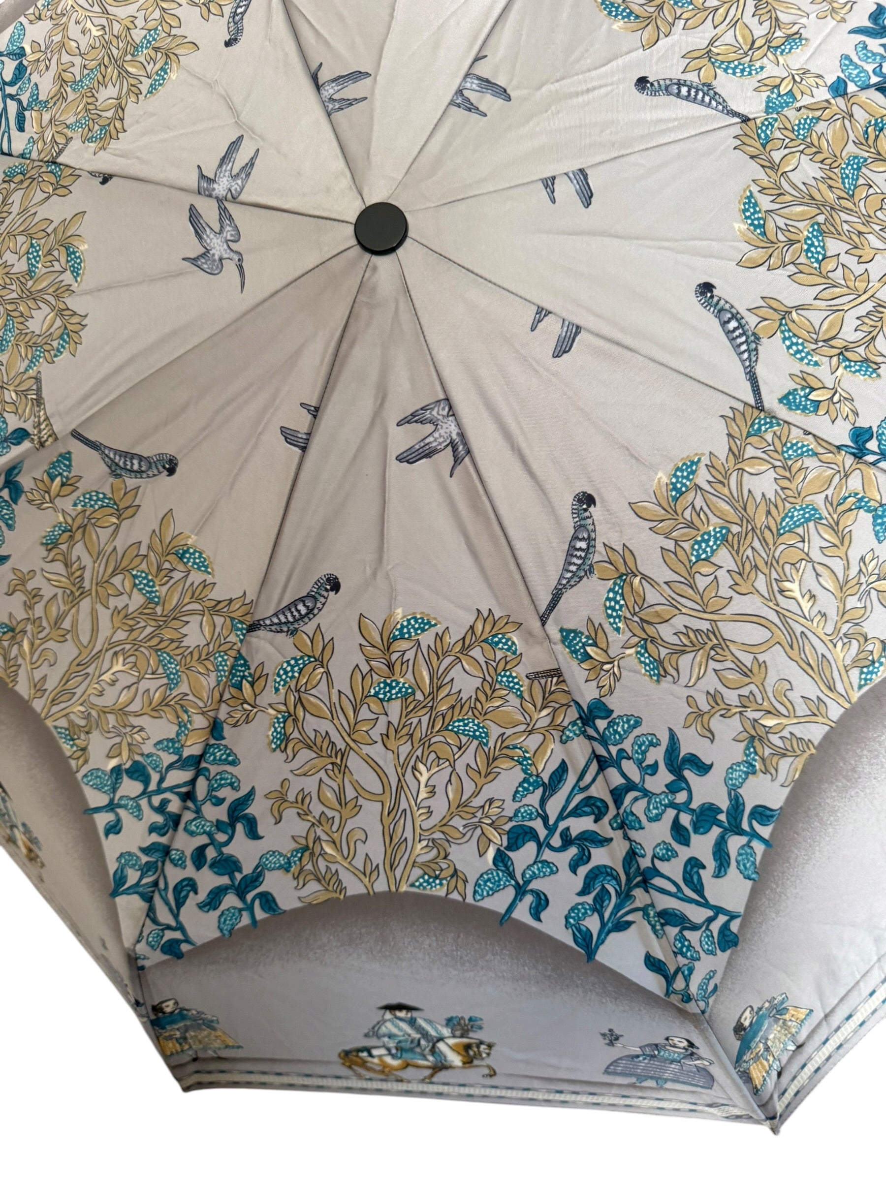 Vintage Loewe Equestrian Floral Print Umbrella - Designer Collectible