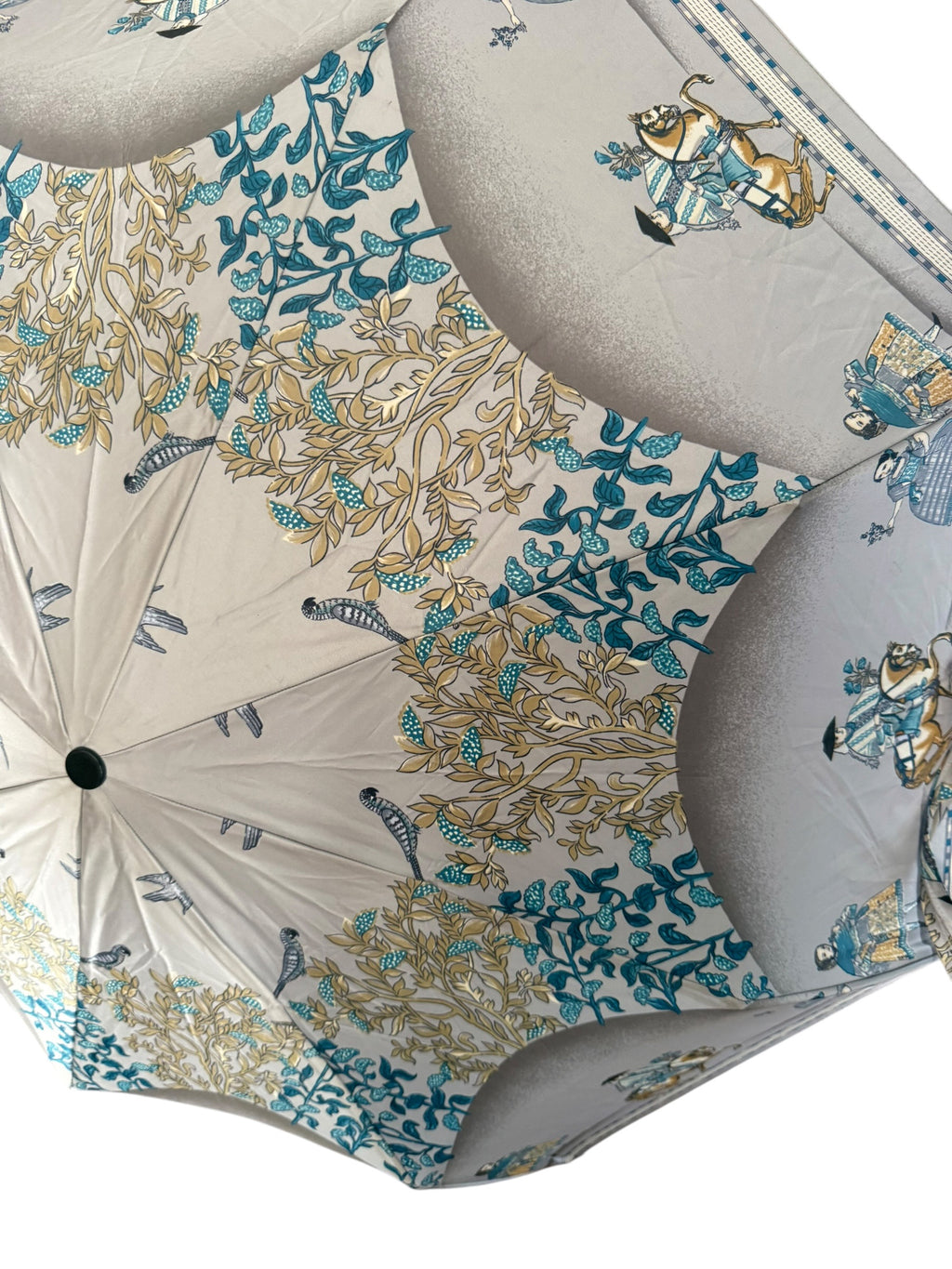Vintage Loewe Equestrian Floral Print Umbrella - Designer Collectible