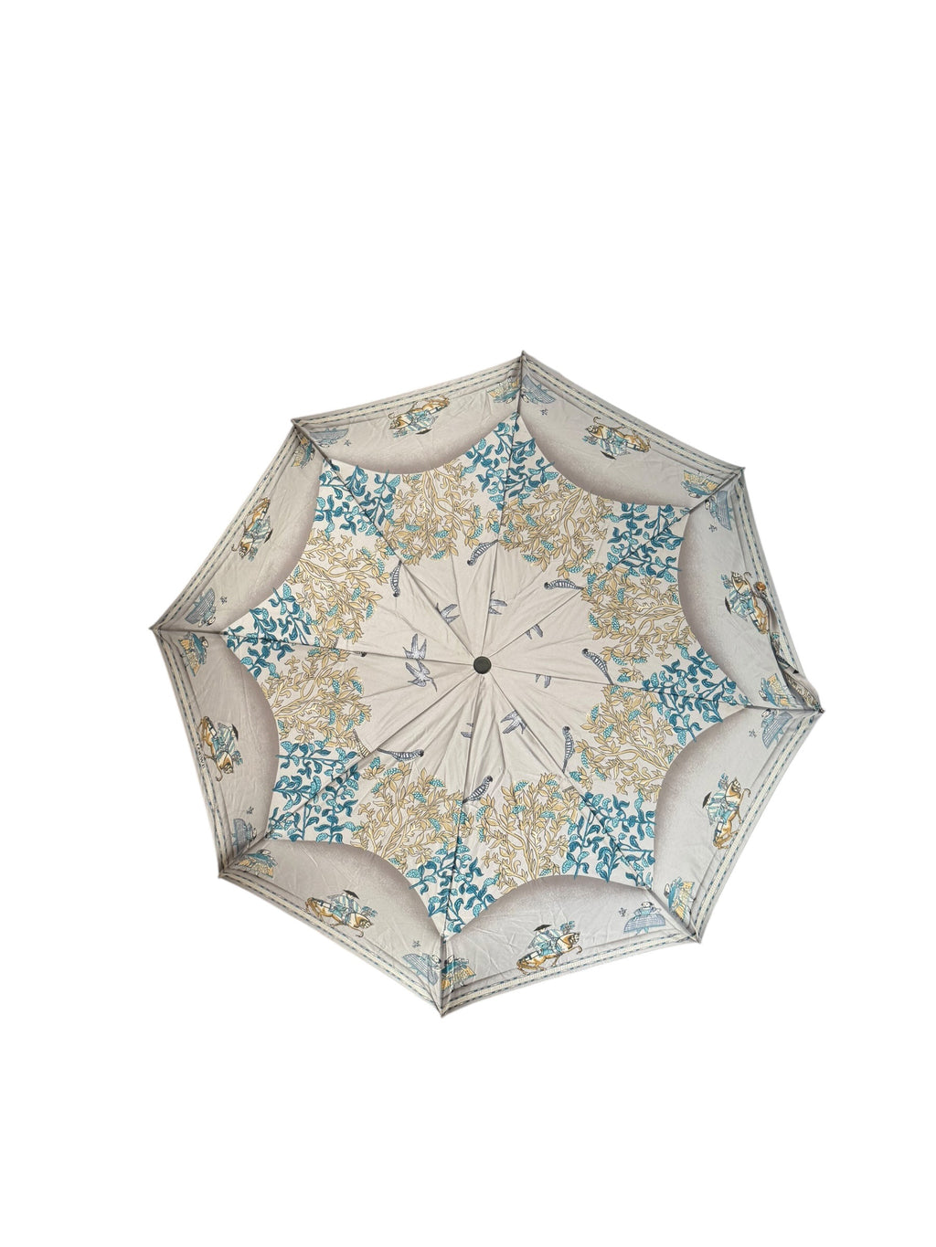 Vintage Loewe Equestrian Floral Print Umbrella - Designer Collectible