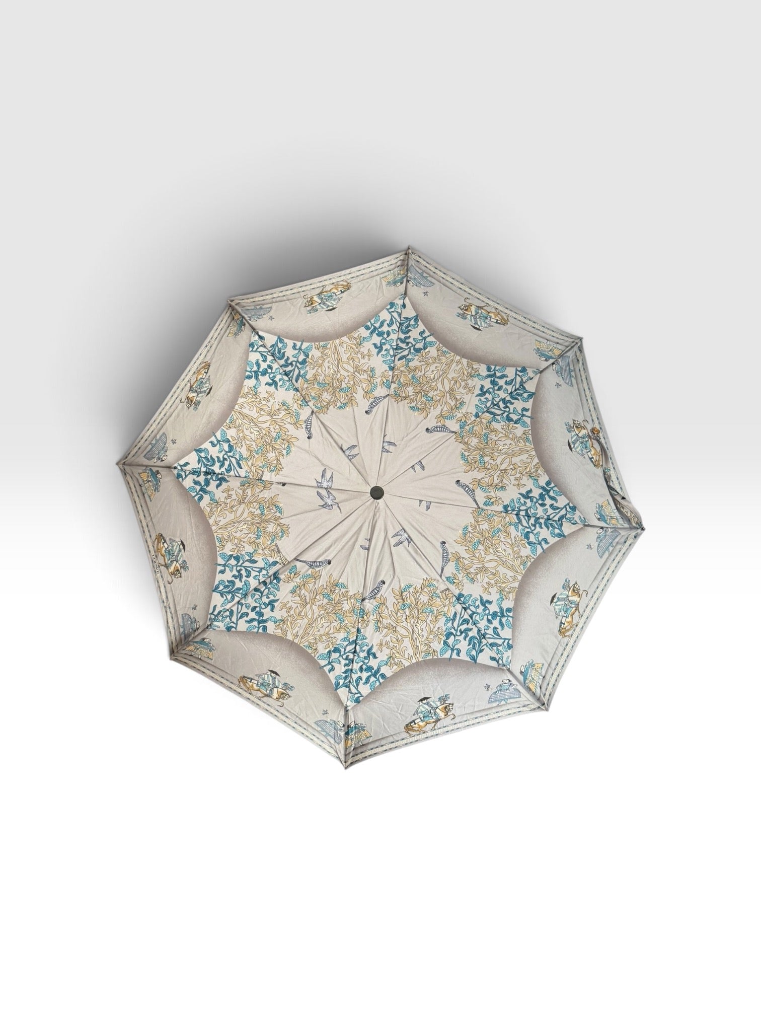 Vintage Loewe Equestrian Floral Print Umbrella - Designer Collectible