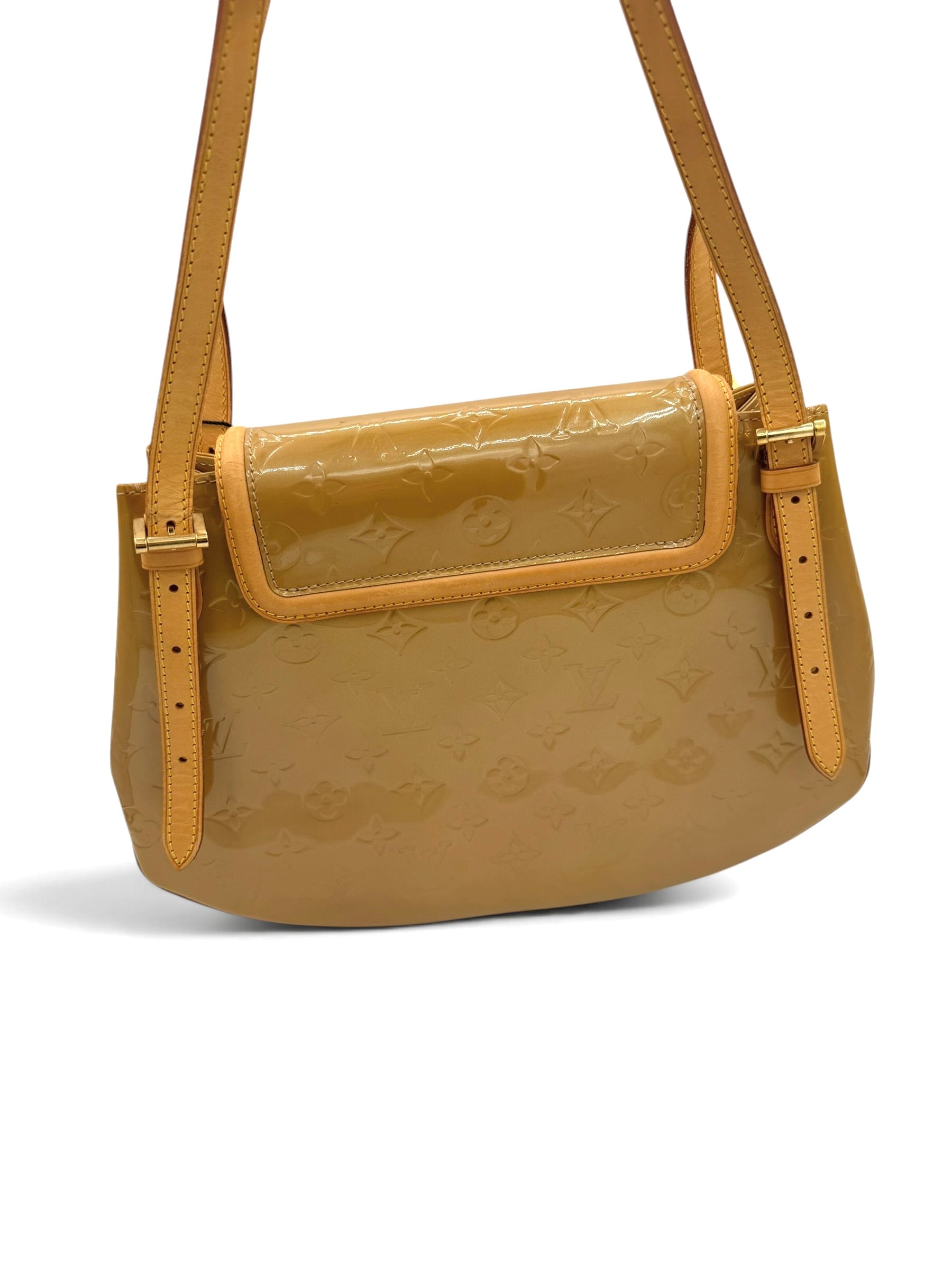 Louis Vuitton Vintage Vernis Biscayne Bay Shoulder Bag Carmel Patent Leather